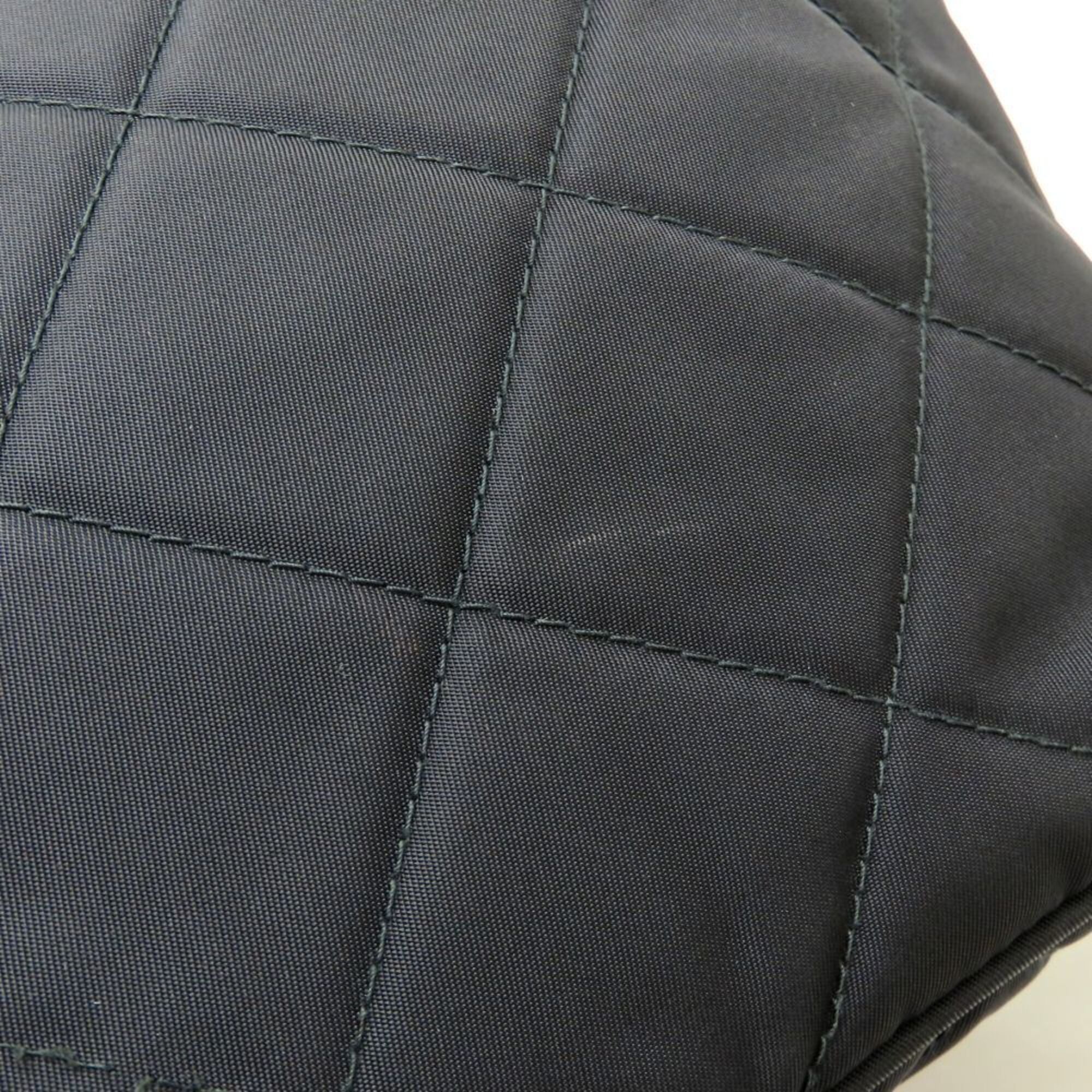 Prada Black Nylon Leather Tote Bag (Pre-Owned)