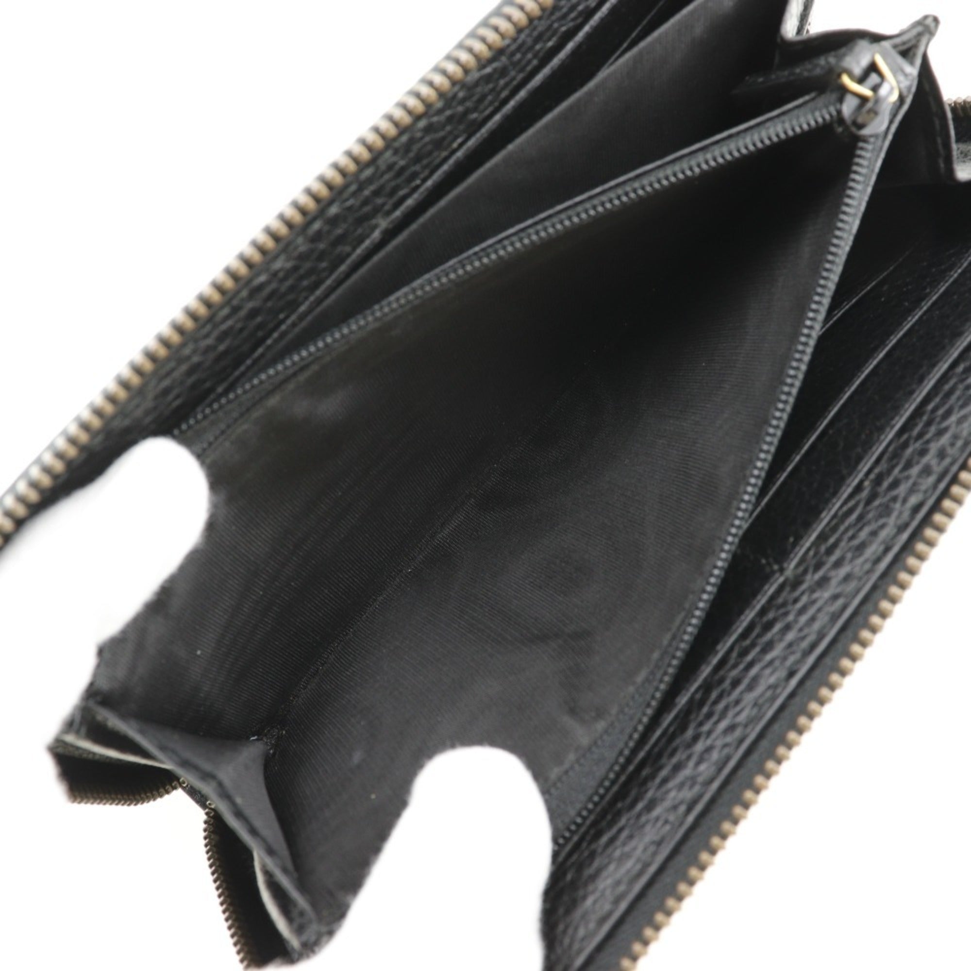 Gucci Black Leather Long Wallet (Bi-Fold) (Pre-Owned)