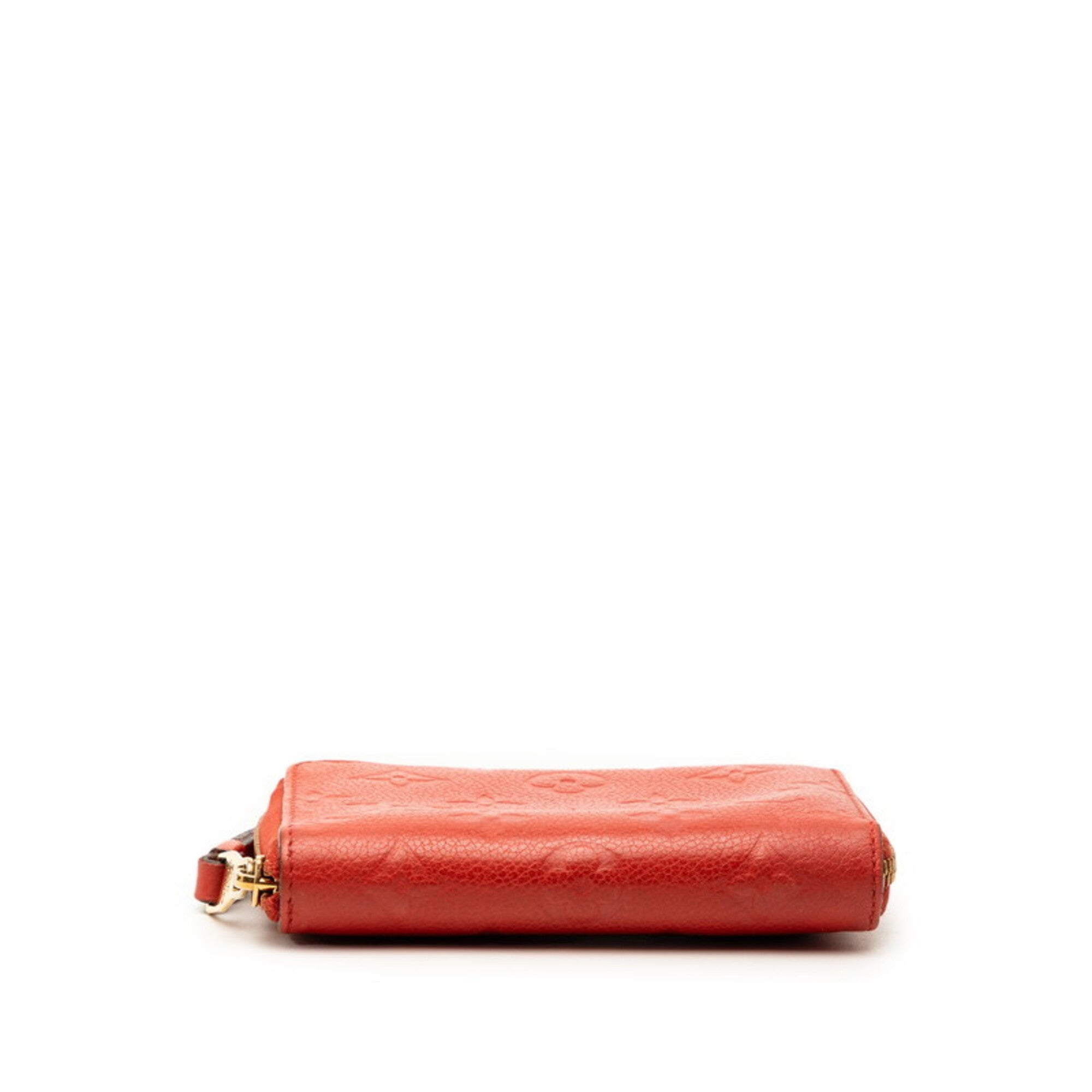 Louis Vuitton Monogram Empreinte Auriane Red Color Leather Wallet (Bi-Fold) (Pre-Owned)