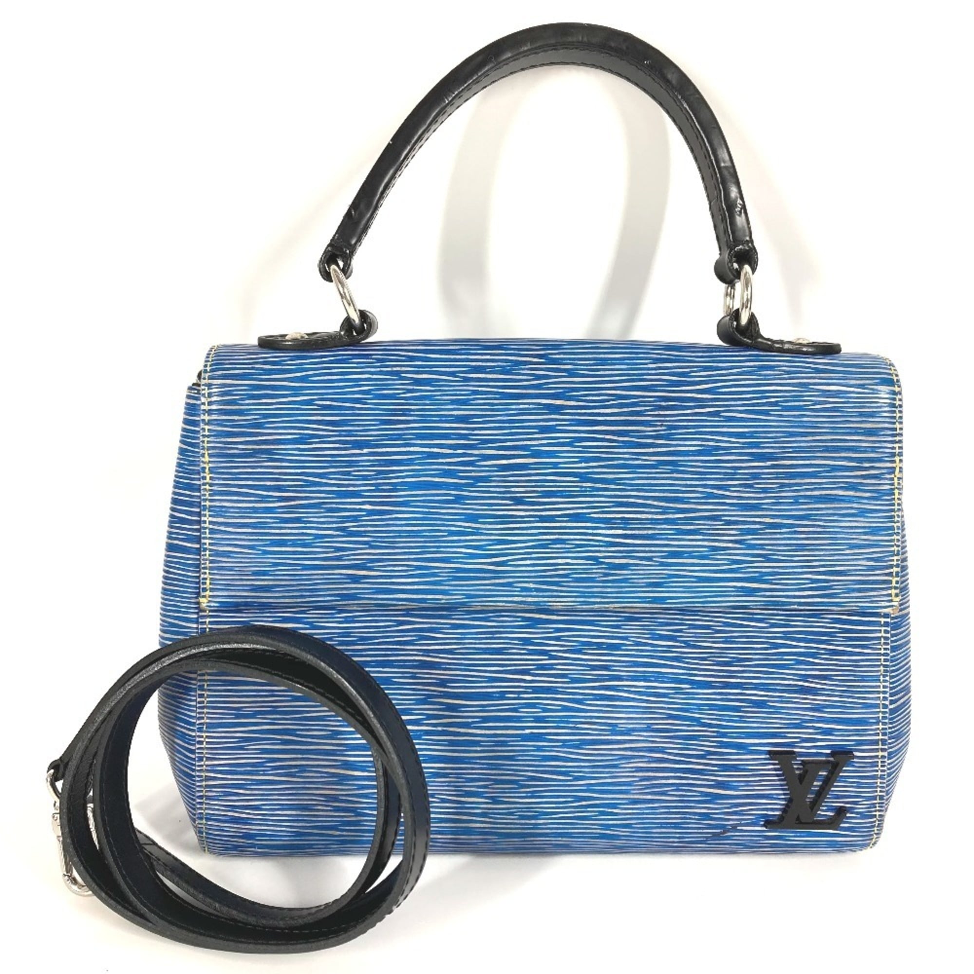 Louis Vuitton Blue Epi Leather Handbag Shoulder Bag (Pre-Owned)