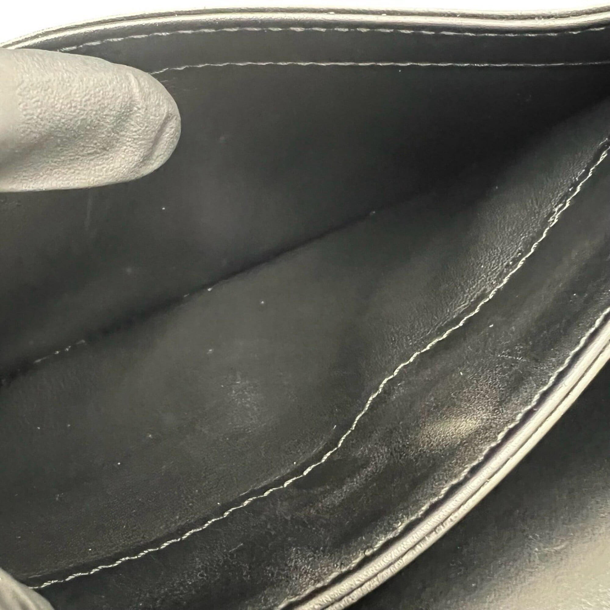 Loewe Black Leather Handbag Pochette Shoulder Bag (Pre-Owned)