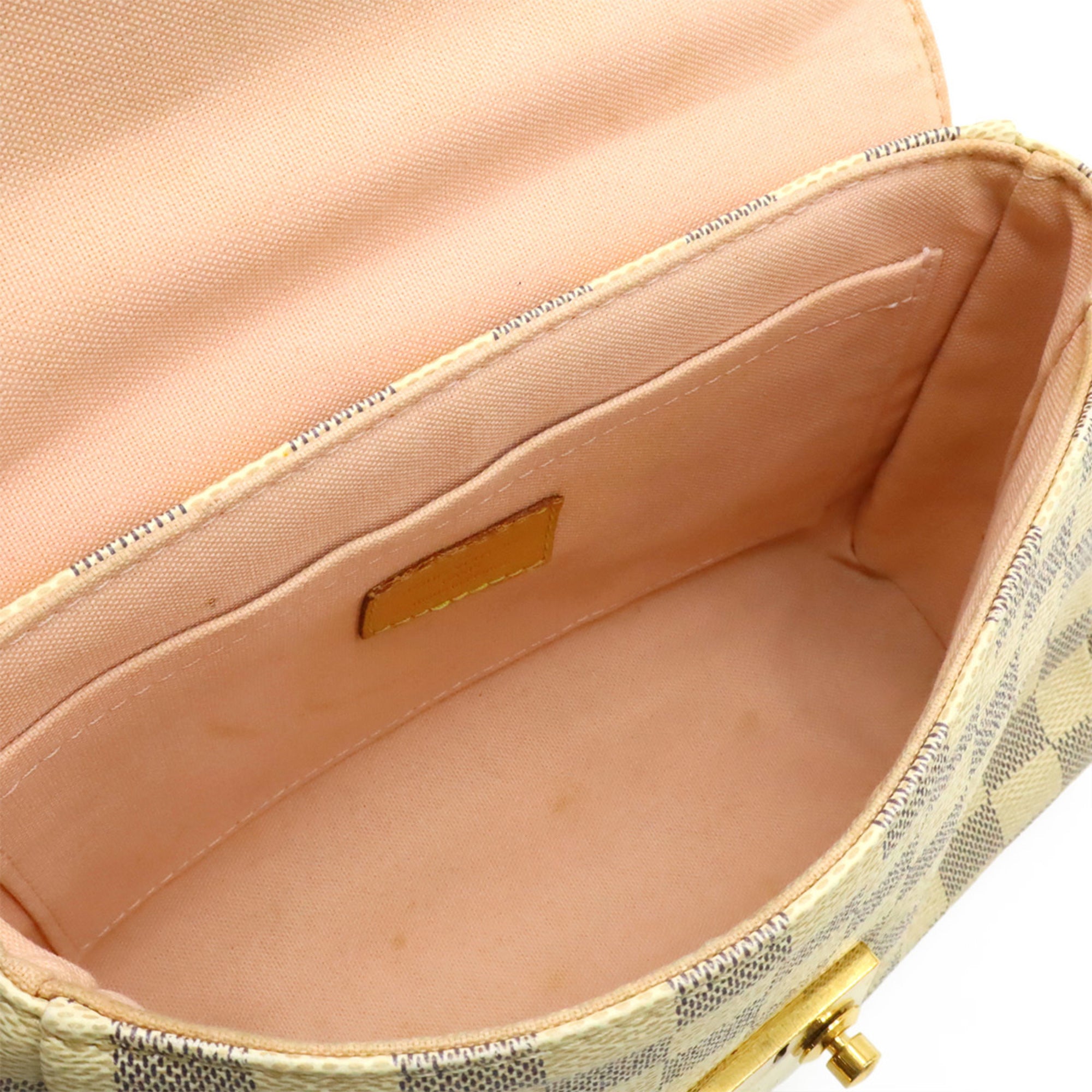 Louis Vuitton Damier Azur Ivory Canvas Handbag Shoulder Bag (Pre-Owned)
