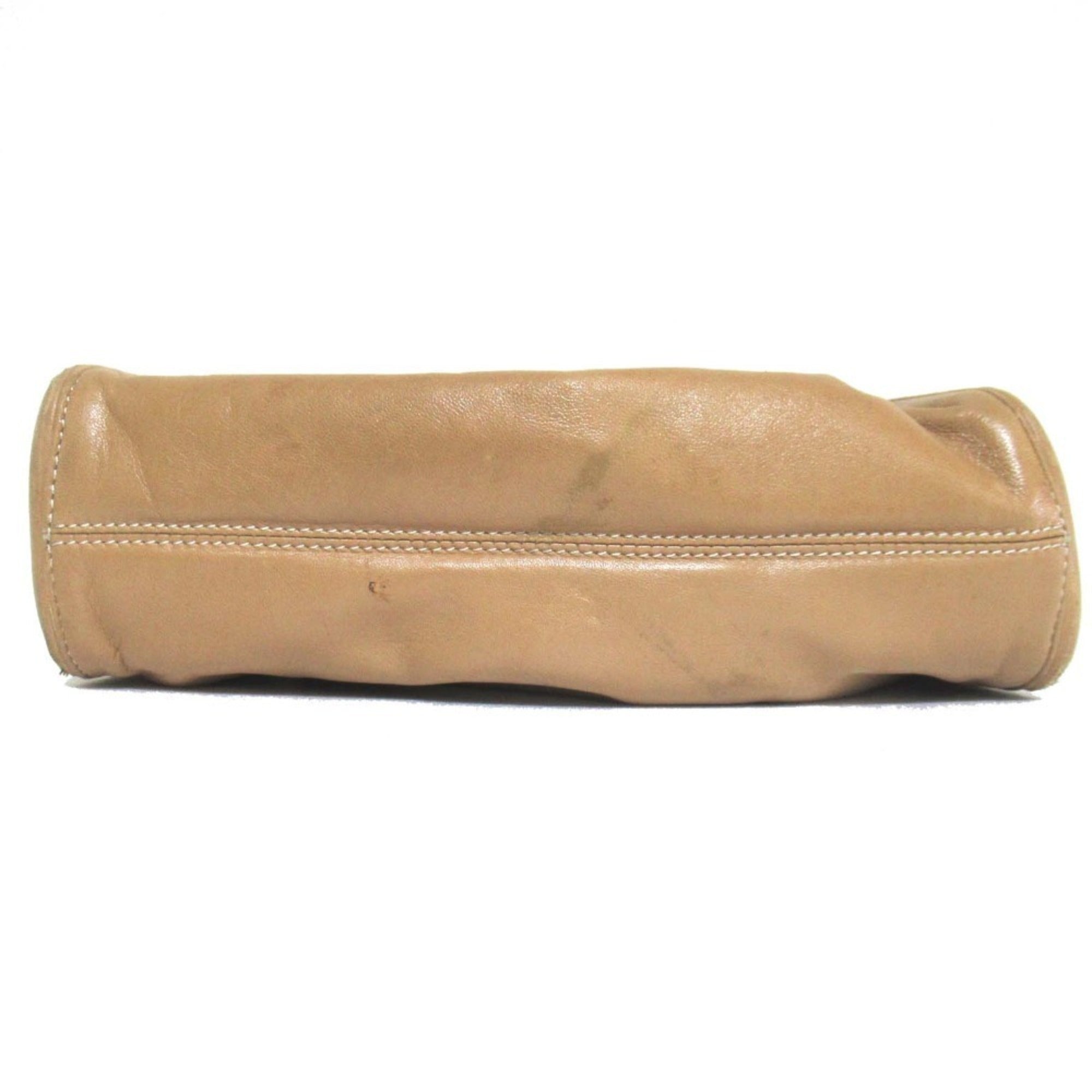 Loewe Beige Nappa Leather Leather Handbag Shoulder Bag (Pre-Owned)