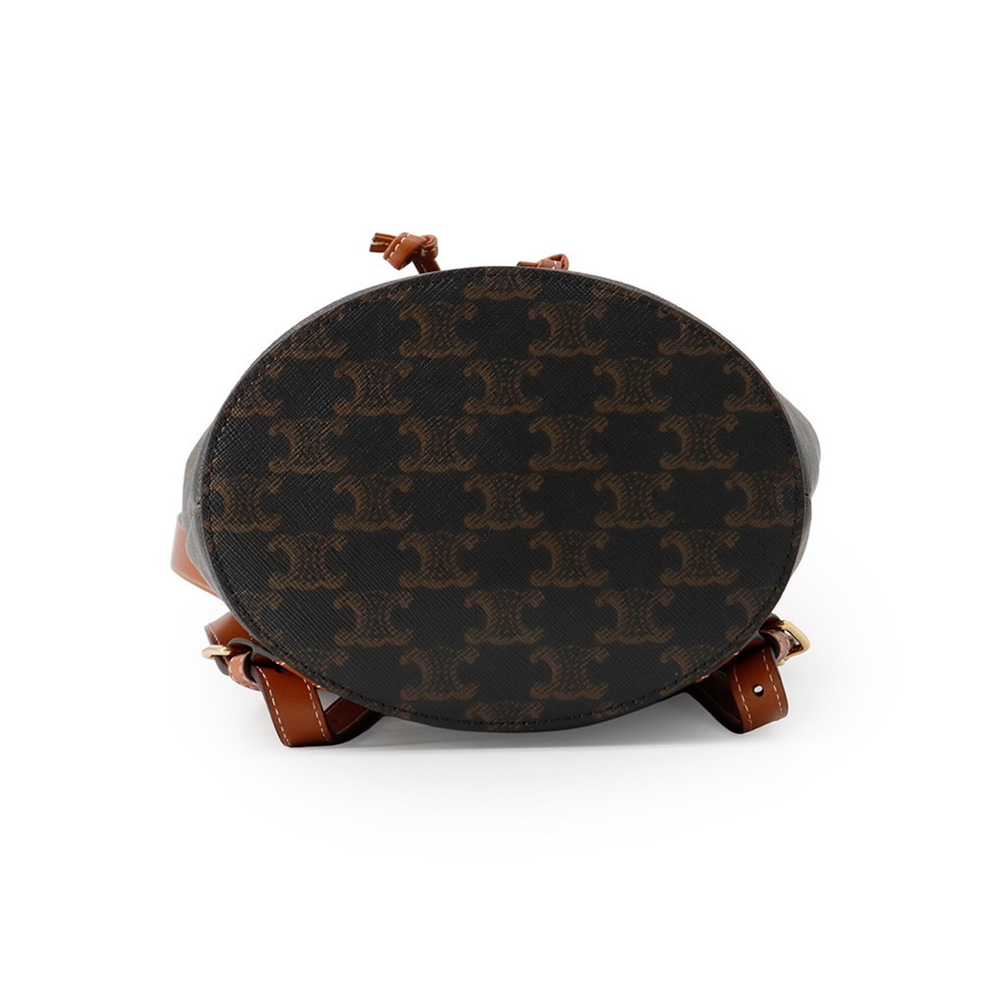 Celine Brown Pvc Leather Backpack Handbag (Pre-Owned)