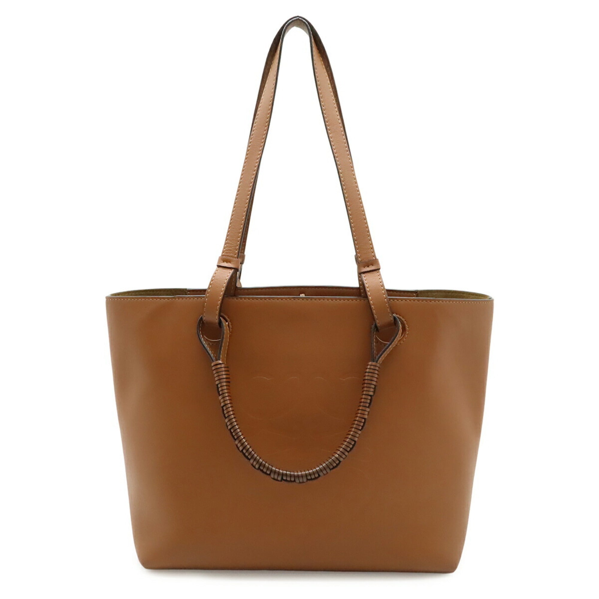 Loewe Brown Leather Handbag Shoulder Bag Tote Bag (Pre-Owned)