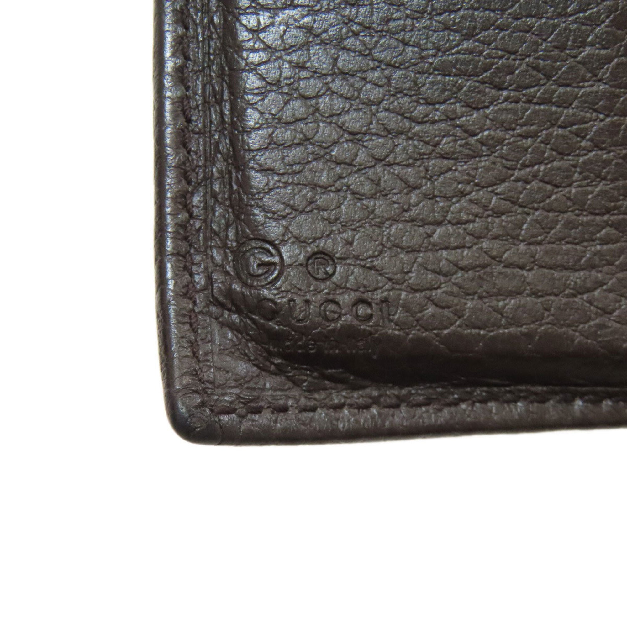 Gucci Brown Canvas Leather Wallet (Bi-Fold) (Pre-Owned)