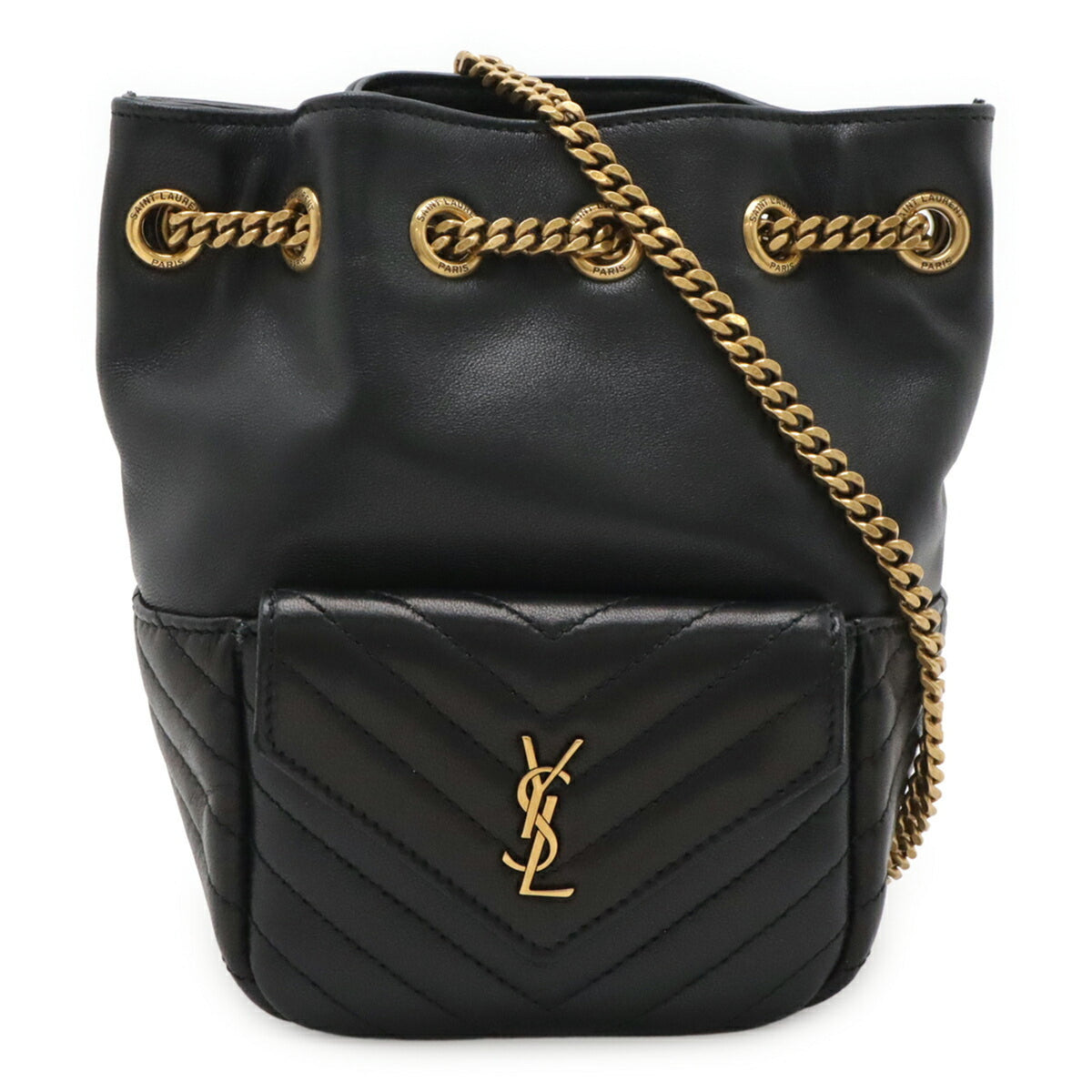 Yves Saint Laurent Black Leather Shoulder Bag (Pre-Owned)
