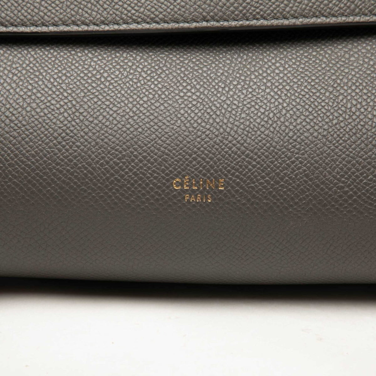 Celine Gray Leather Handbag Shoulder Bag (Pre-Owned)