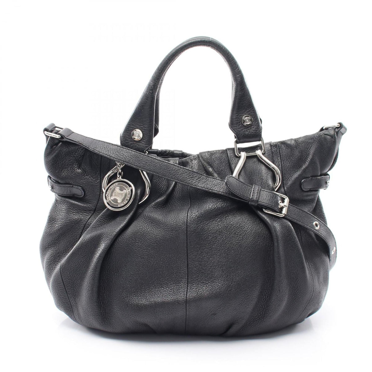 Celine Black Leather Handbag Shoulder Bag (Pre-Owned)