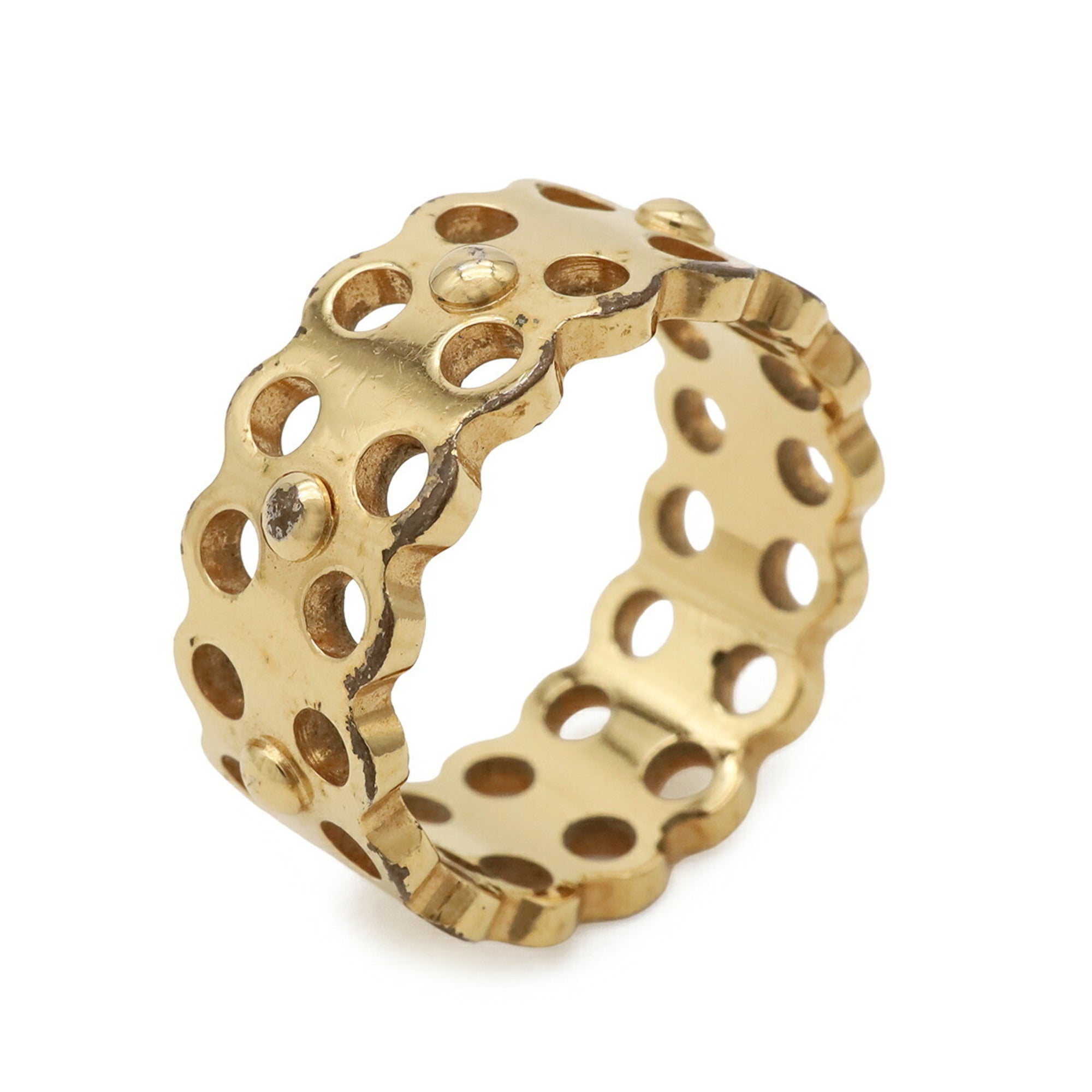 Louis Vuitton Gold Gold Plating Band Ring (Pre-Owned)