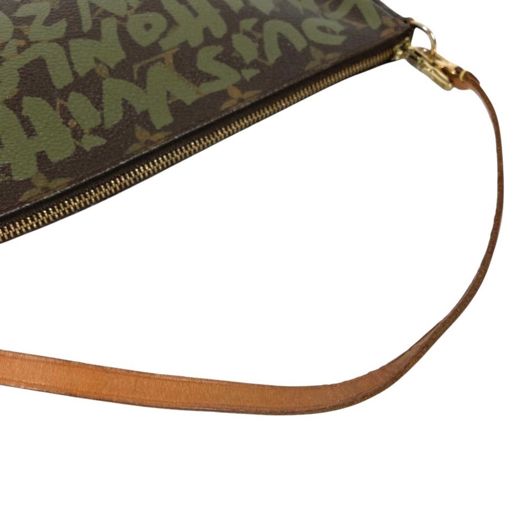Louis Vuitton Brown Khaki Monogram Canvas Handbag Pochette Pouch Shoulder Bag (Pre-Owned)