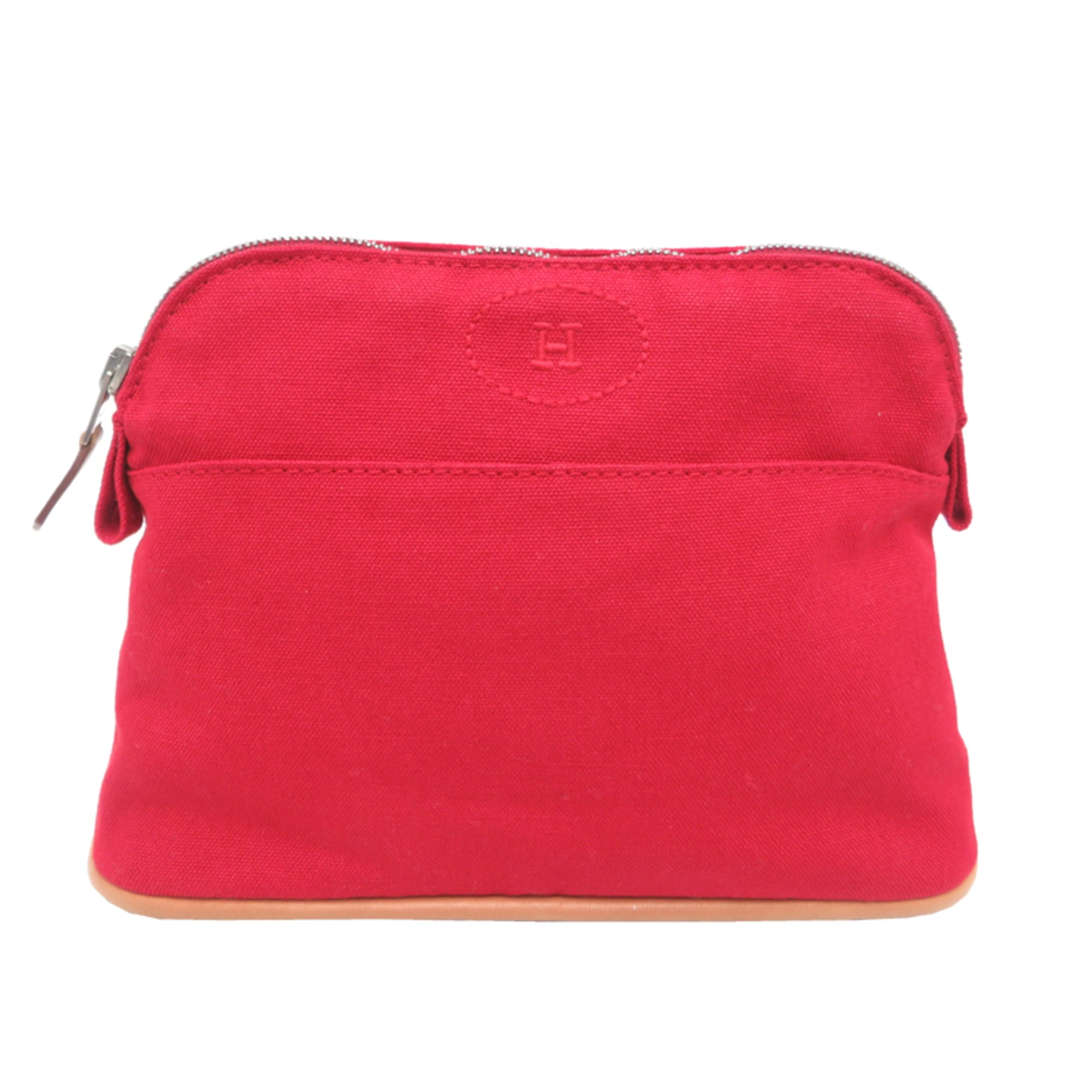Hermes Red Color Cotton Pouch (Pre-Owned)