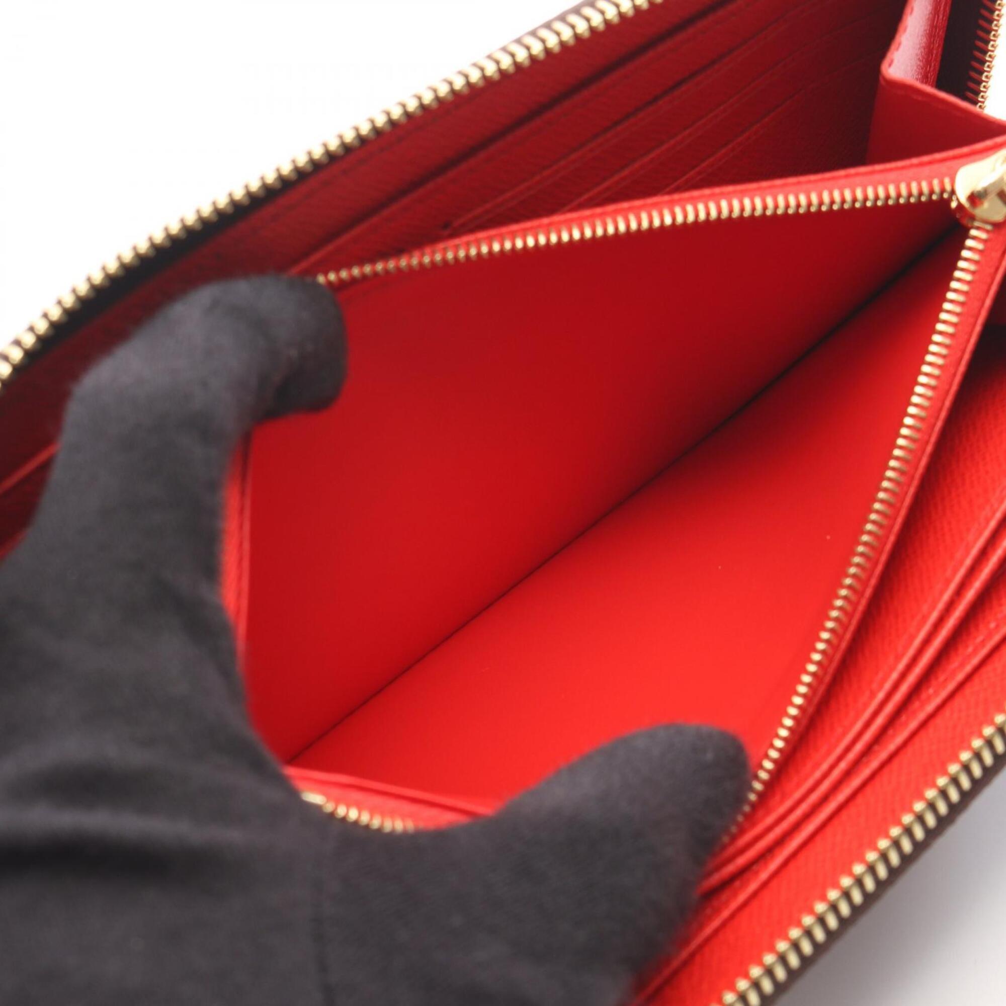 Louis Vuitton Brown Coquelicots Red Color Coated Canvas Pvc Long Wallet (Bi-Fold) (Pre-Owned)