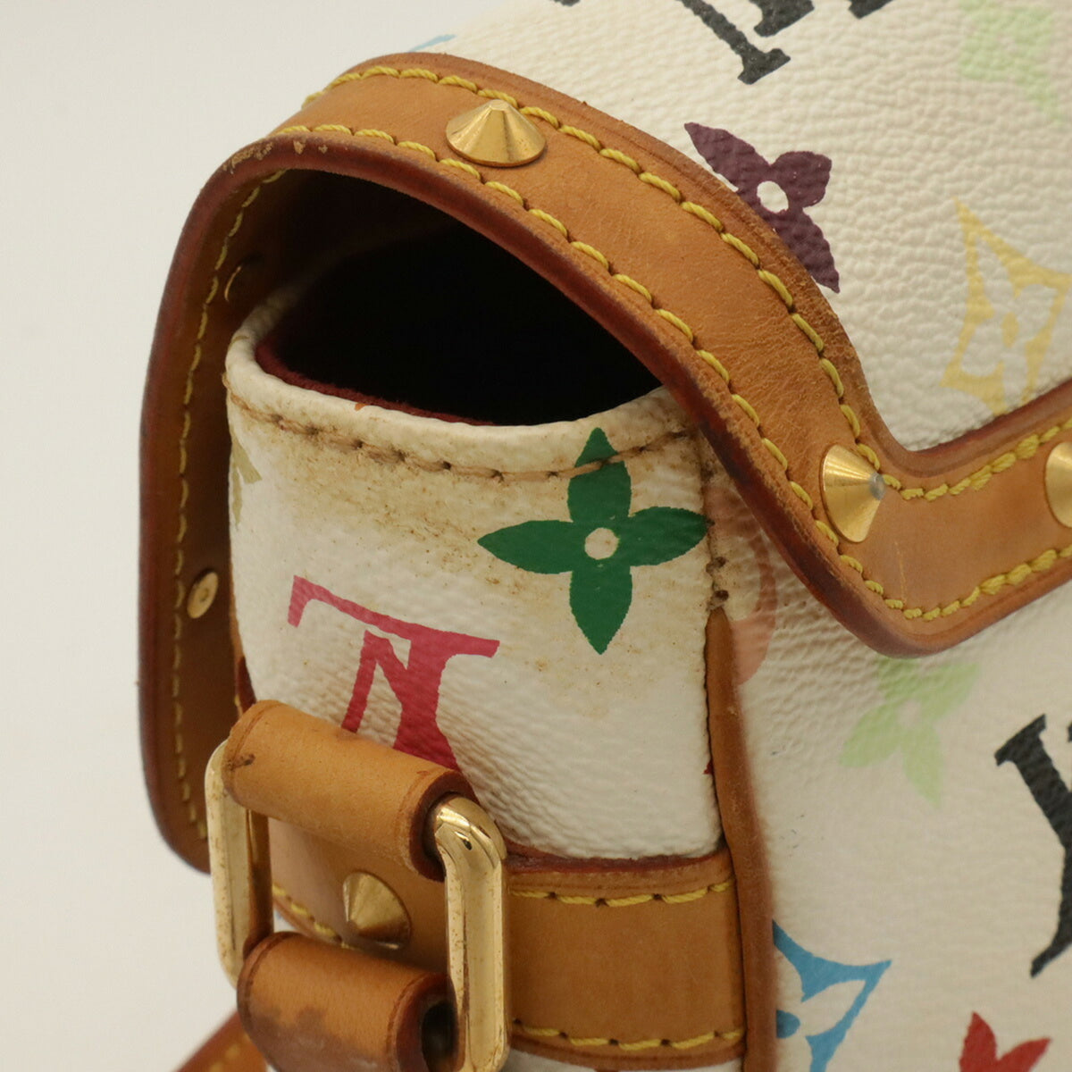 Louis Vuitton Blanc Monogram Canvas Shoulder Bag (Pre-Owned)