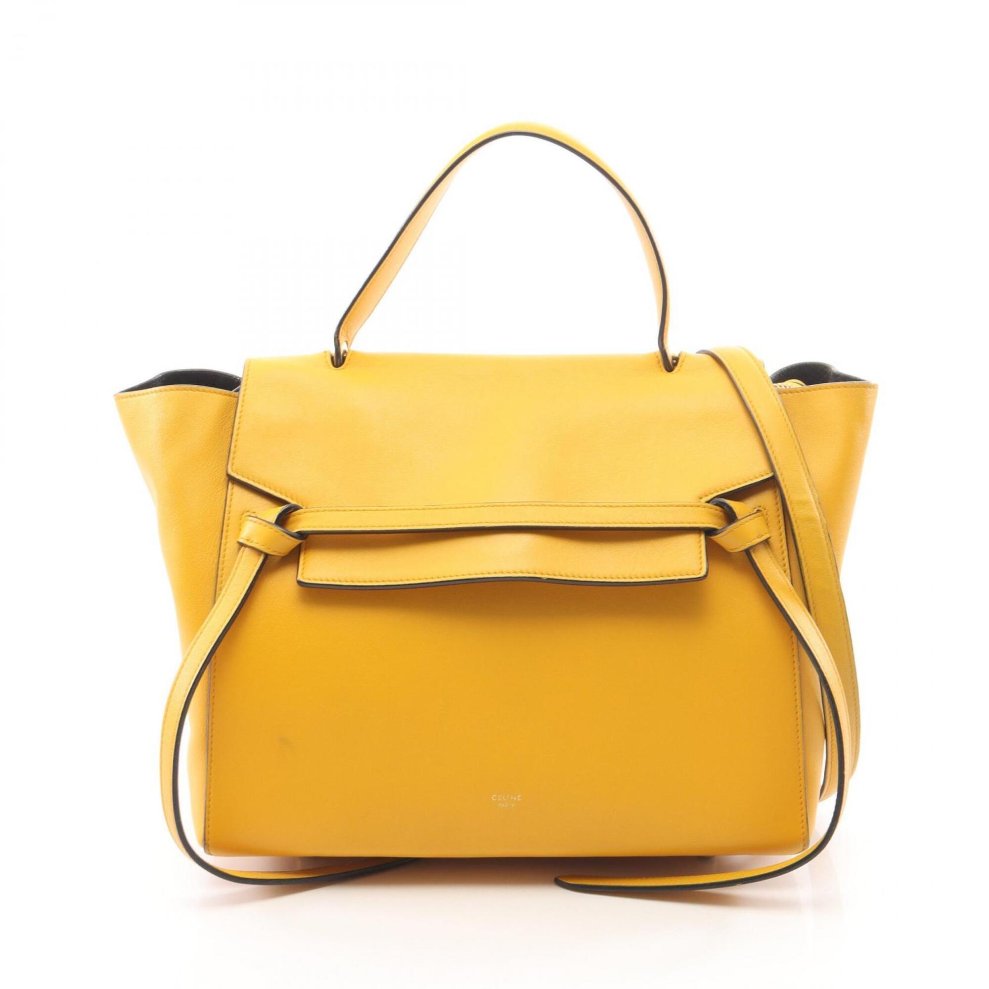 Celine Yellow Leather Handbag (Pre-Owned)
