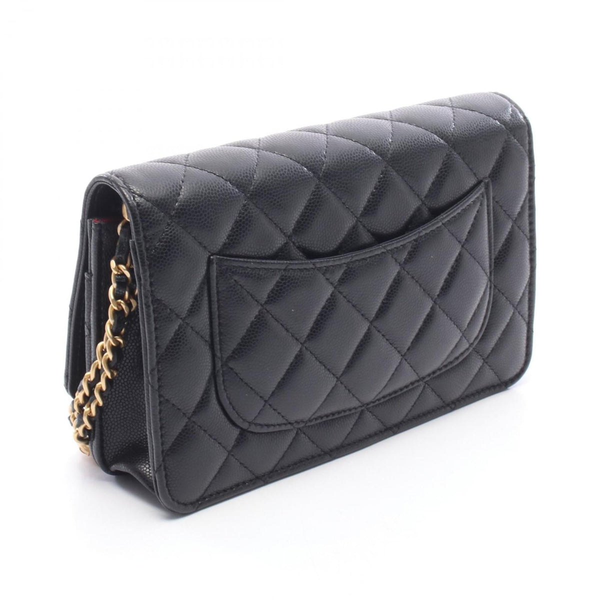 Chanel Black Grained Calfskin Shoulder Bag (Pre-Owned)