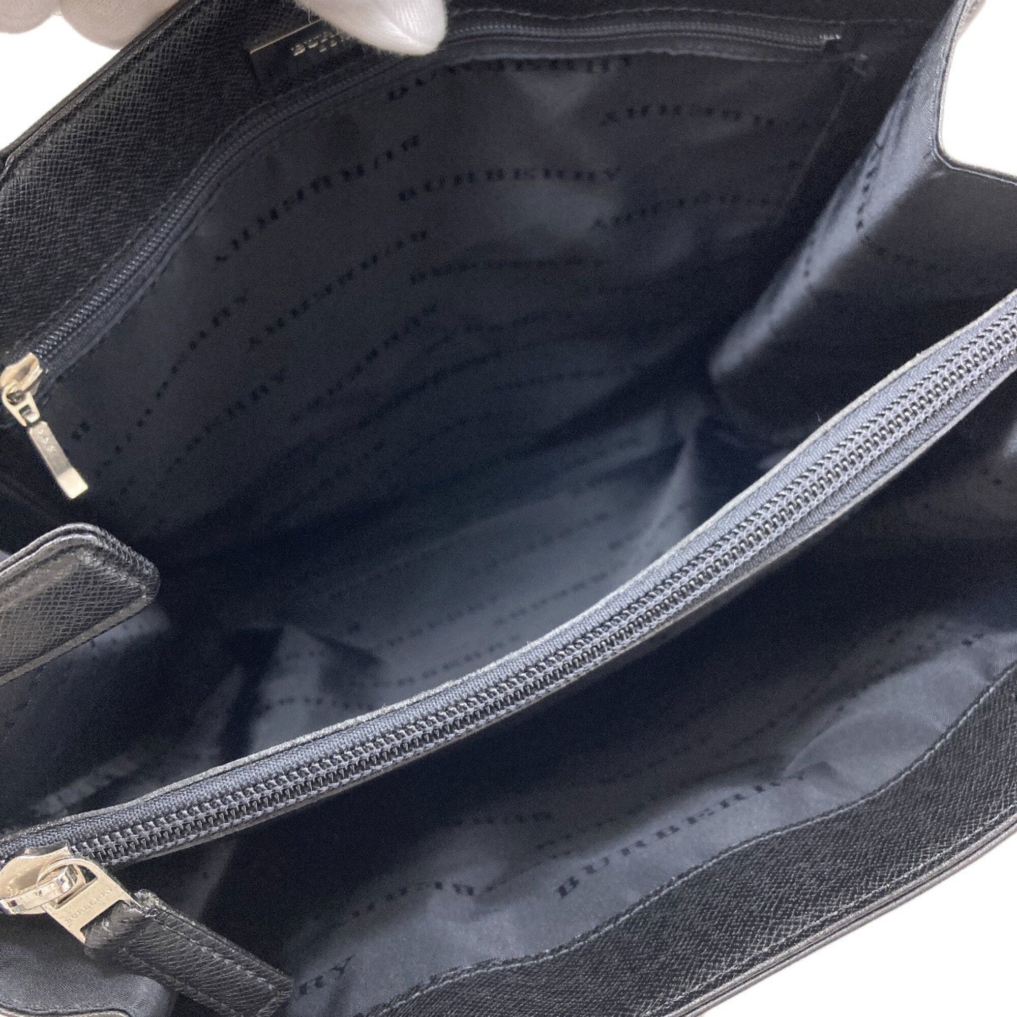 Burberry Black Pvc Leather Handbag (Pre-Owned)