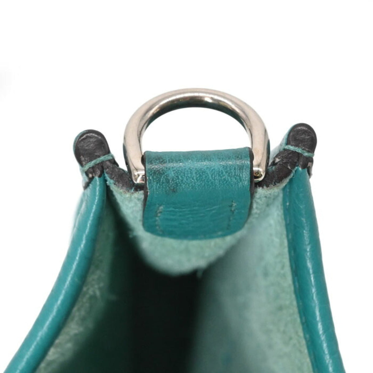 Hermes Blue Blue Paon Taurillon Clemence Leather Shoulder Bag (Pre-Owned)