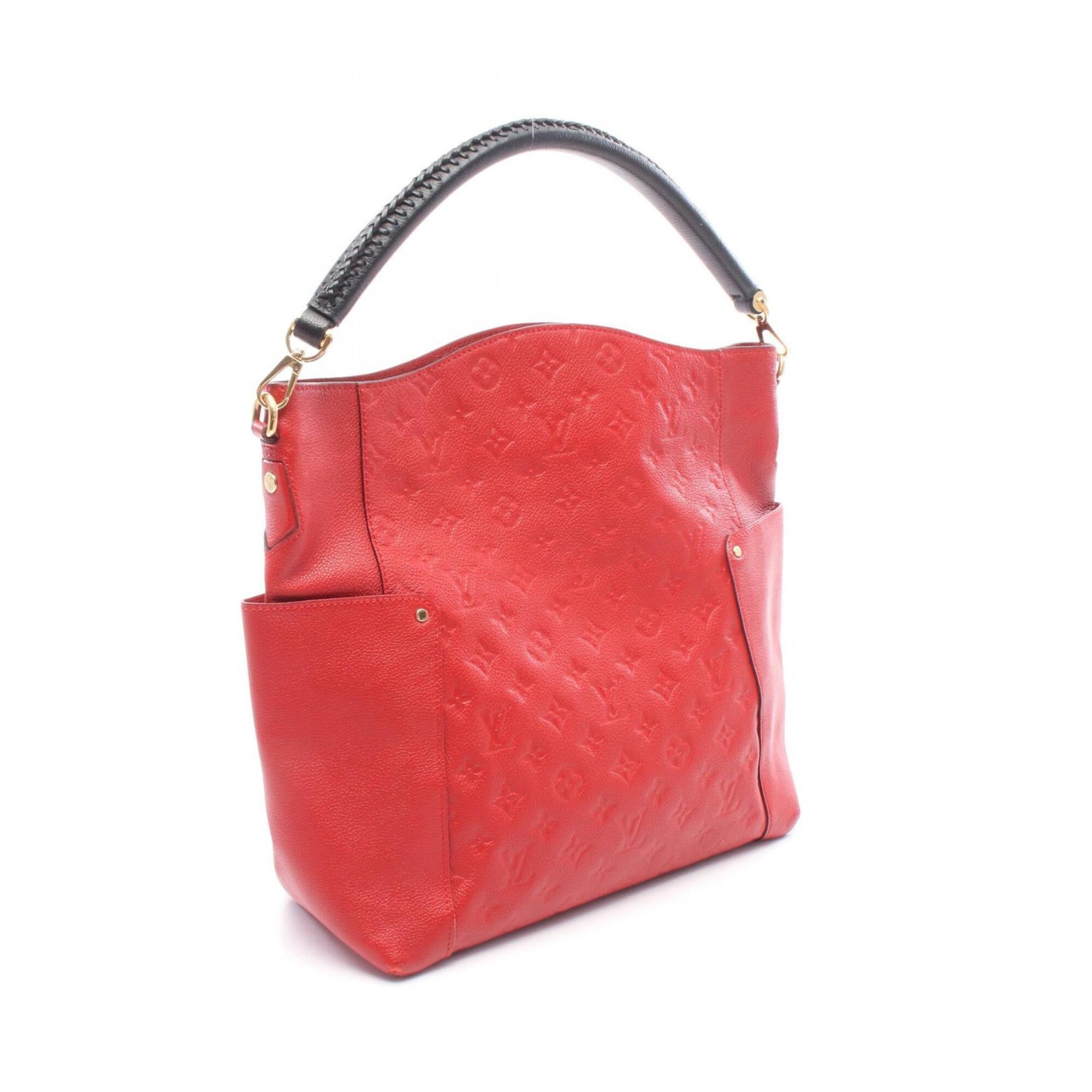 Louis Vuitton Black Red Color Monogram Empreinte Handbag Shoulder Bag (Pre-Owned)