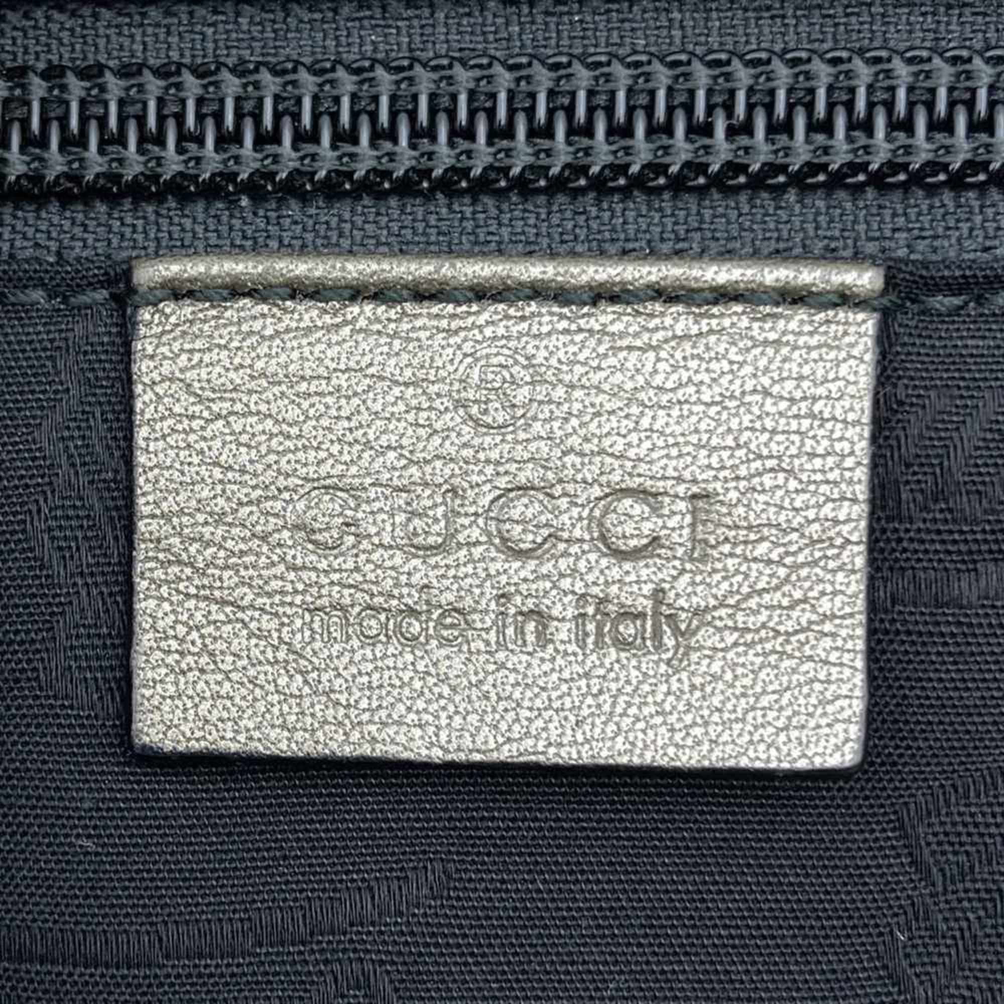 Gucci Gg Imprimé Brown Metallic Gg Imprimé Shoulder Bag (Pre-Owned)
