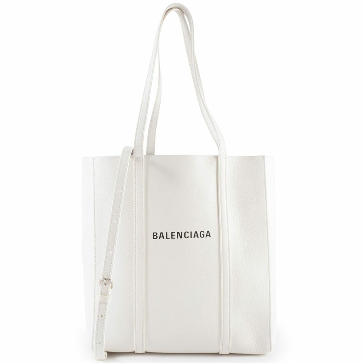 Balenciaga White Leather Shoulder Bag Tote Bag (Pre-Owned)