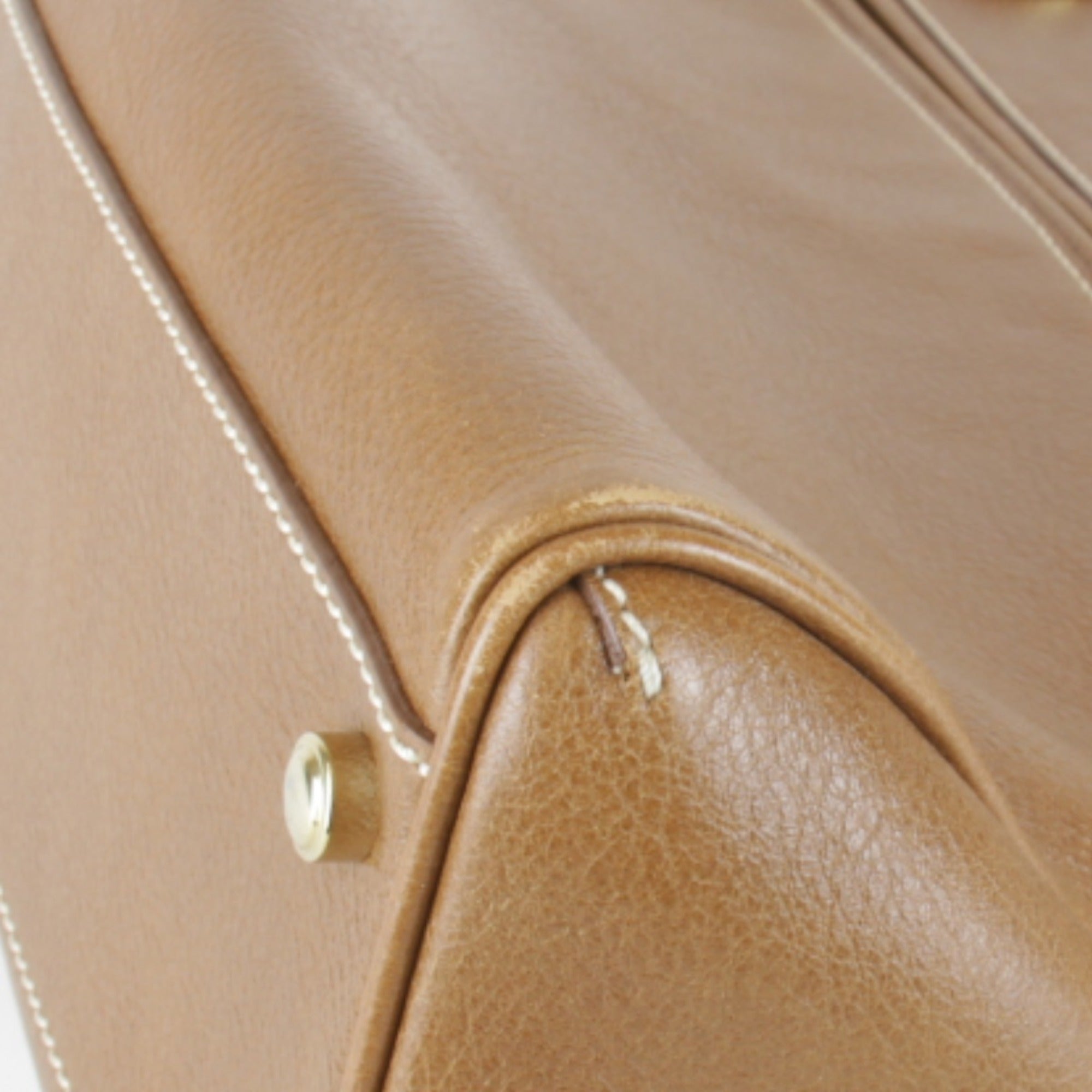 Cartier Marcello Camel Leather Handbag (Pre-Owned)