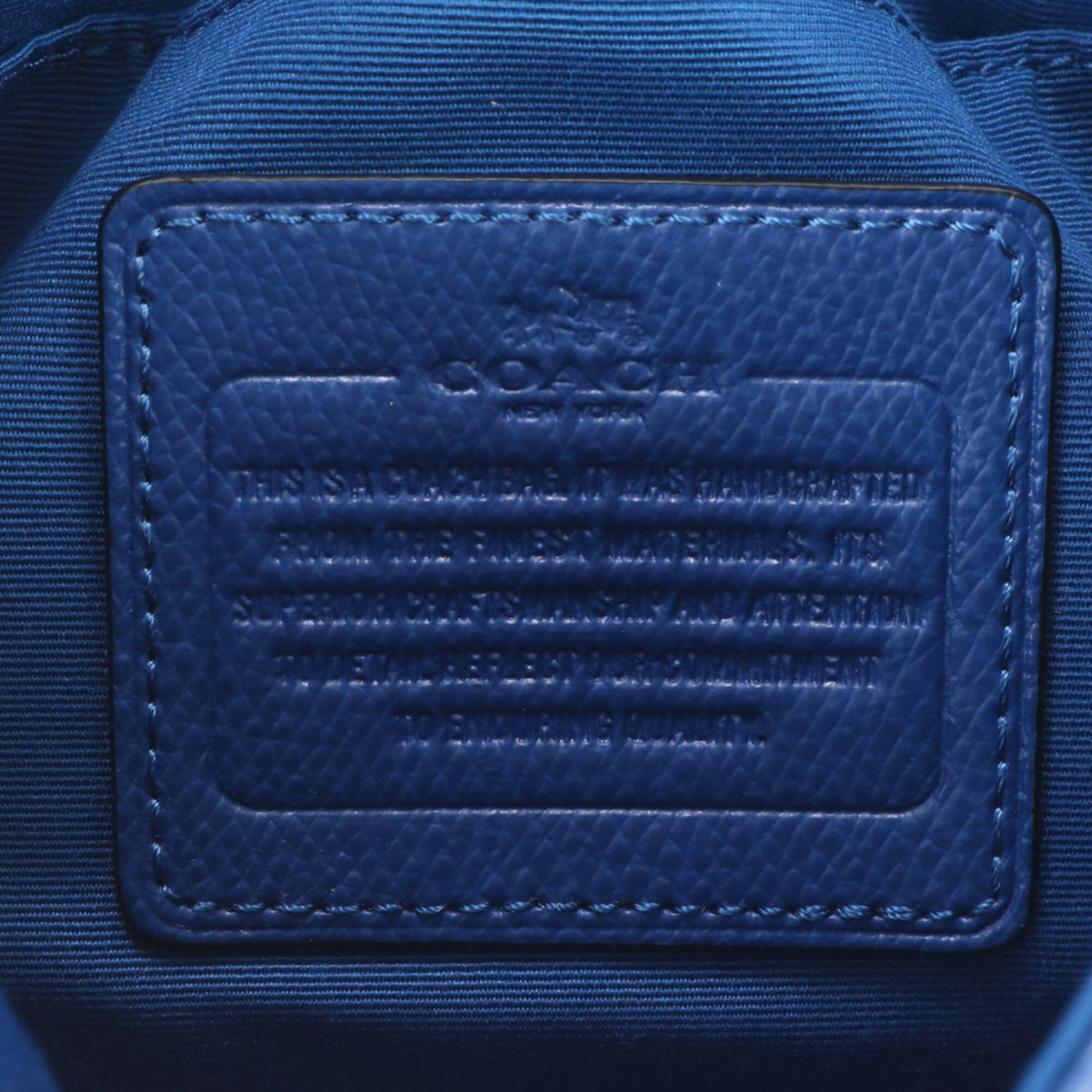 Coach Blue Leather Handbag Shoulder Bag Tote Bag (Pre-Owned)
