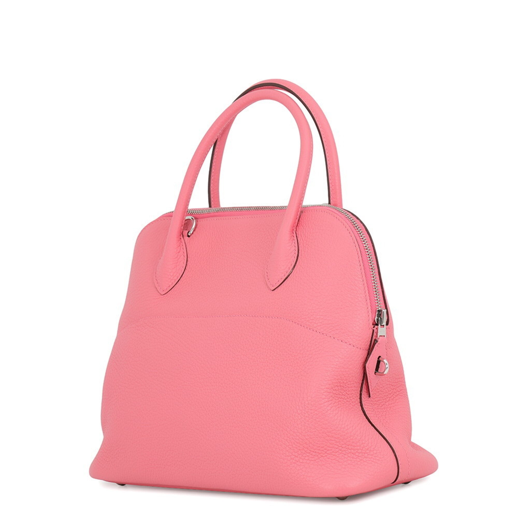 Hermes Bolide Rose Azalee Taurillon Clemence Leather Handbag Shoulder Bag (Pre-Owned)