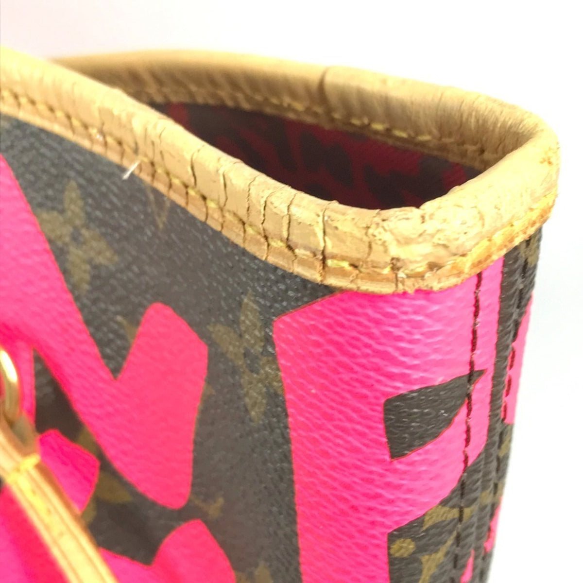 Louis Vuitton Pink Monogram Graffiti Canvas Shoulder Bag Tote Bag (Pre-Owned)