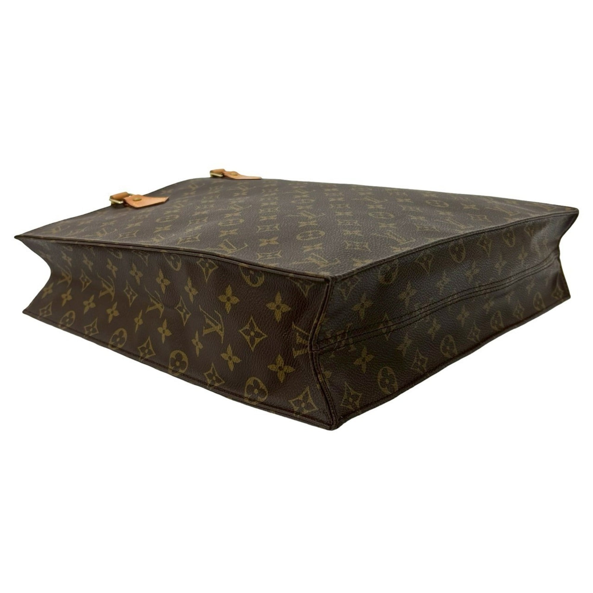 Louis Vuitton Brown Leather Pvc Handbag Tote Bag (Pre-Owned)