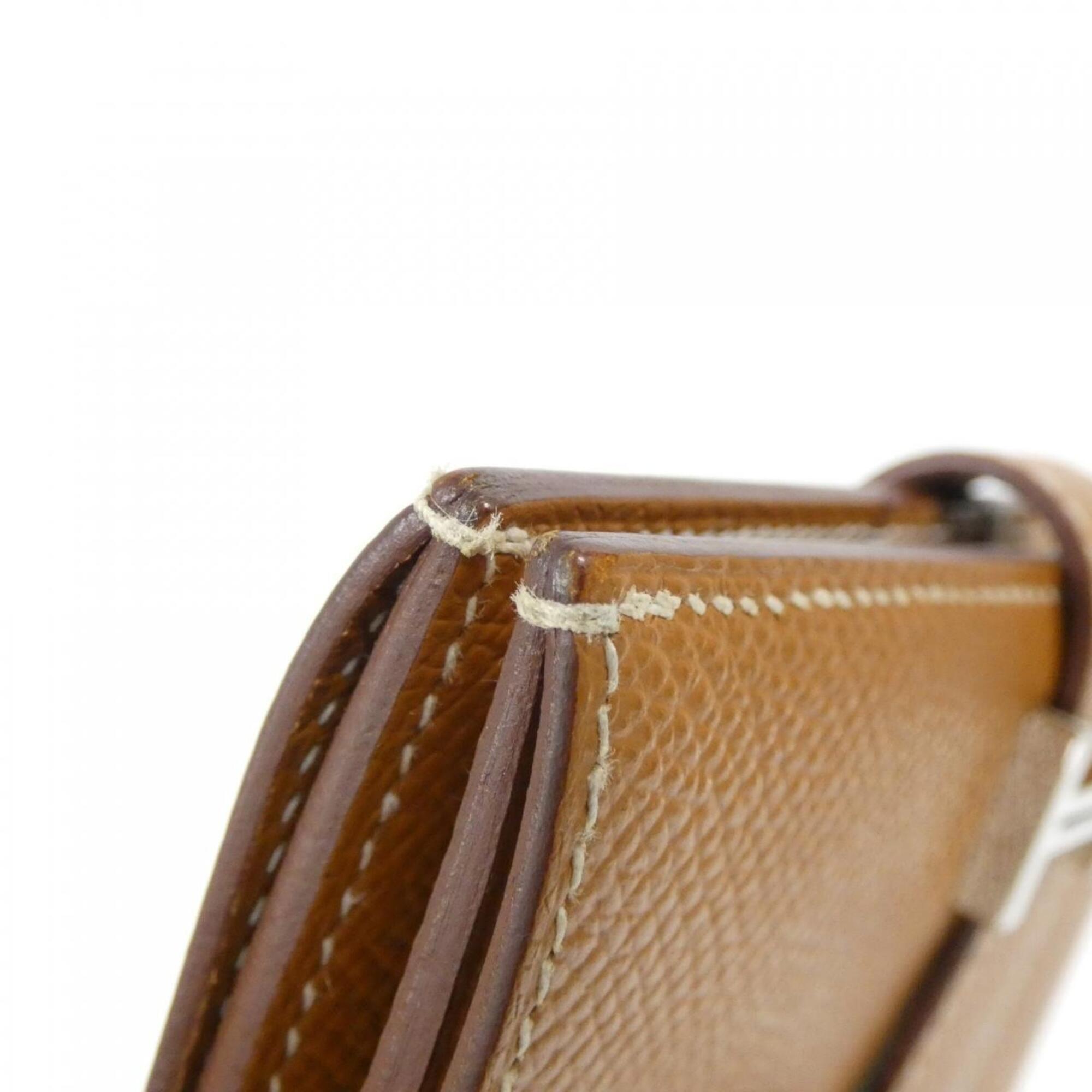 Hermes Bearn Gold Epsom Leather Wallet (Bi-Fold) (Pre-Owned)