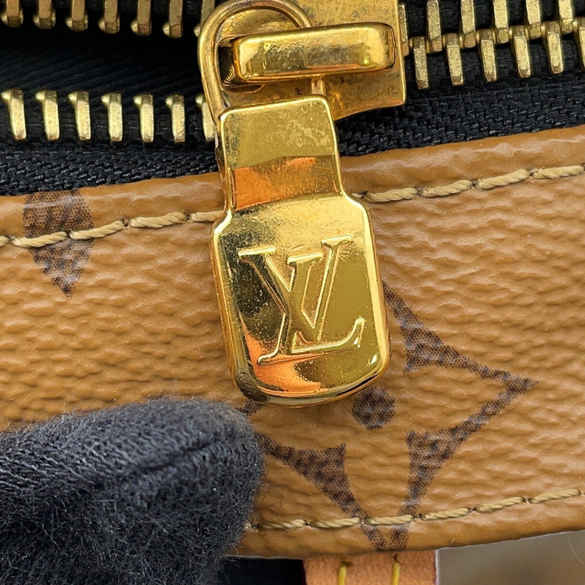 Louis Vuitton Brown Monogram Reverse Noir Monogram Reverse Handbag Tote Bag (Pre-Owned)