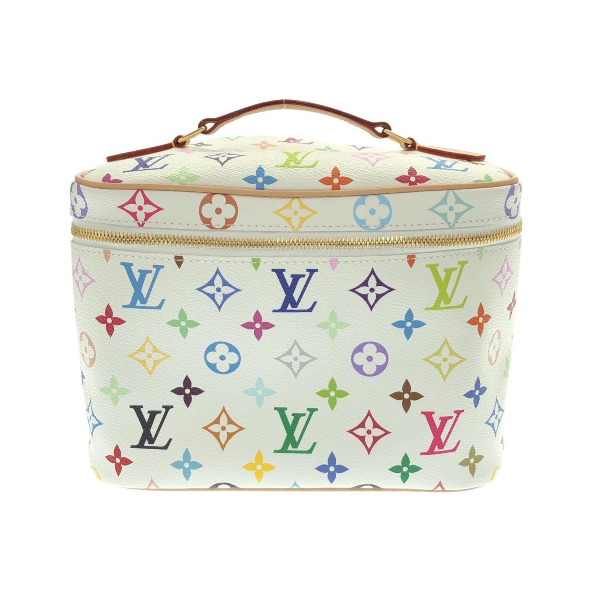 Louis Vuitton White Coated Canvas Handbag (Pre-Owned)