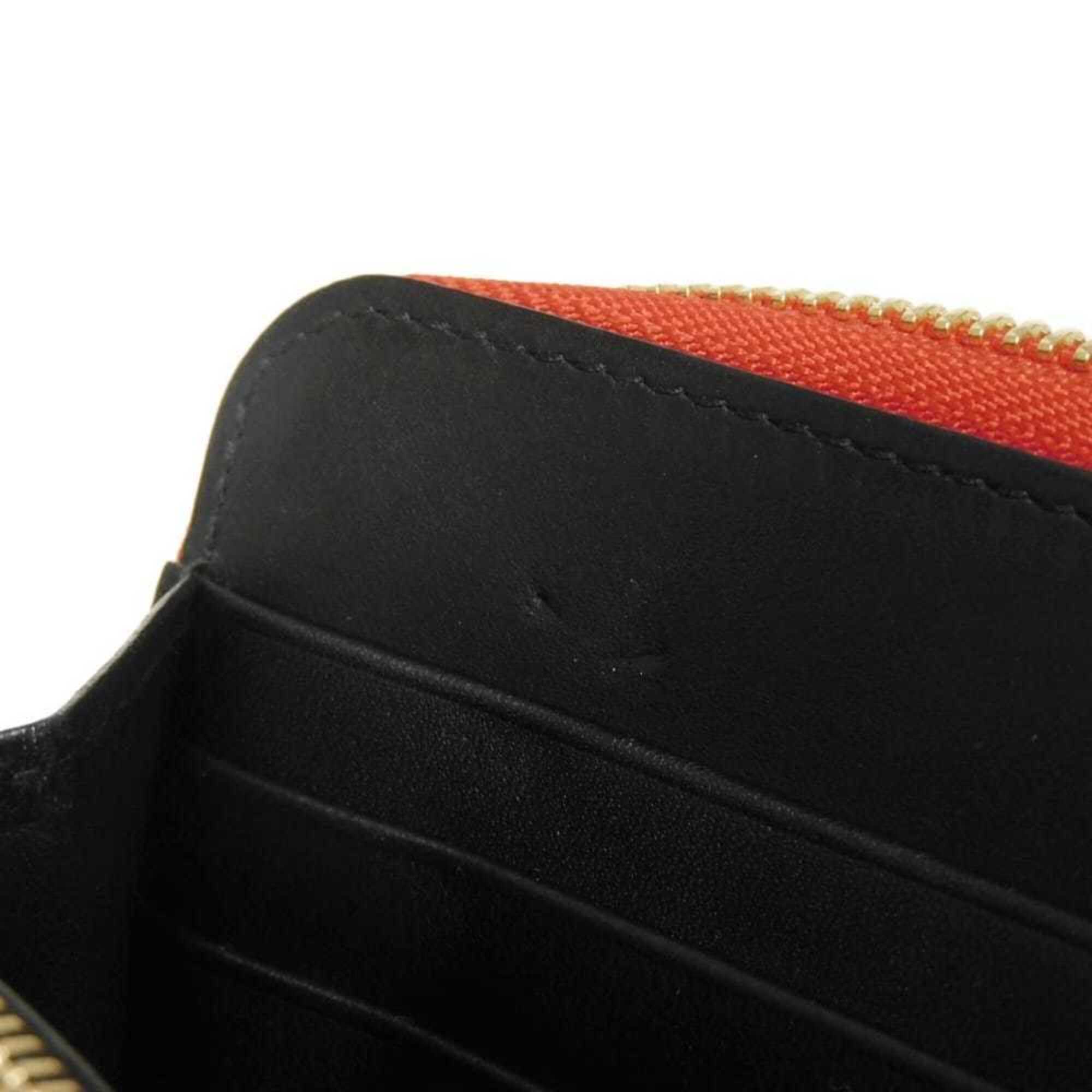 Loewe Red Color Leather Long Wallet (Bi-Fold) (Pre-Owned)
