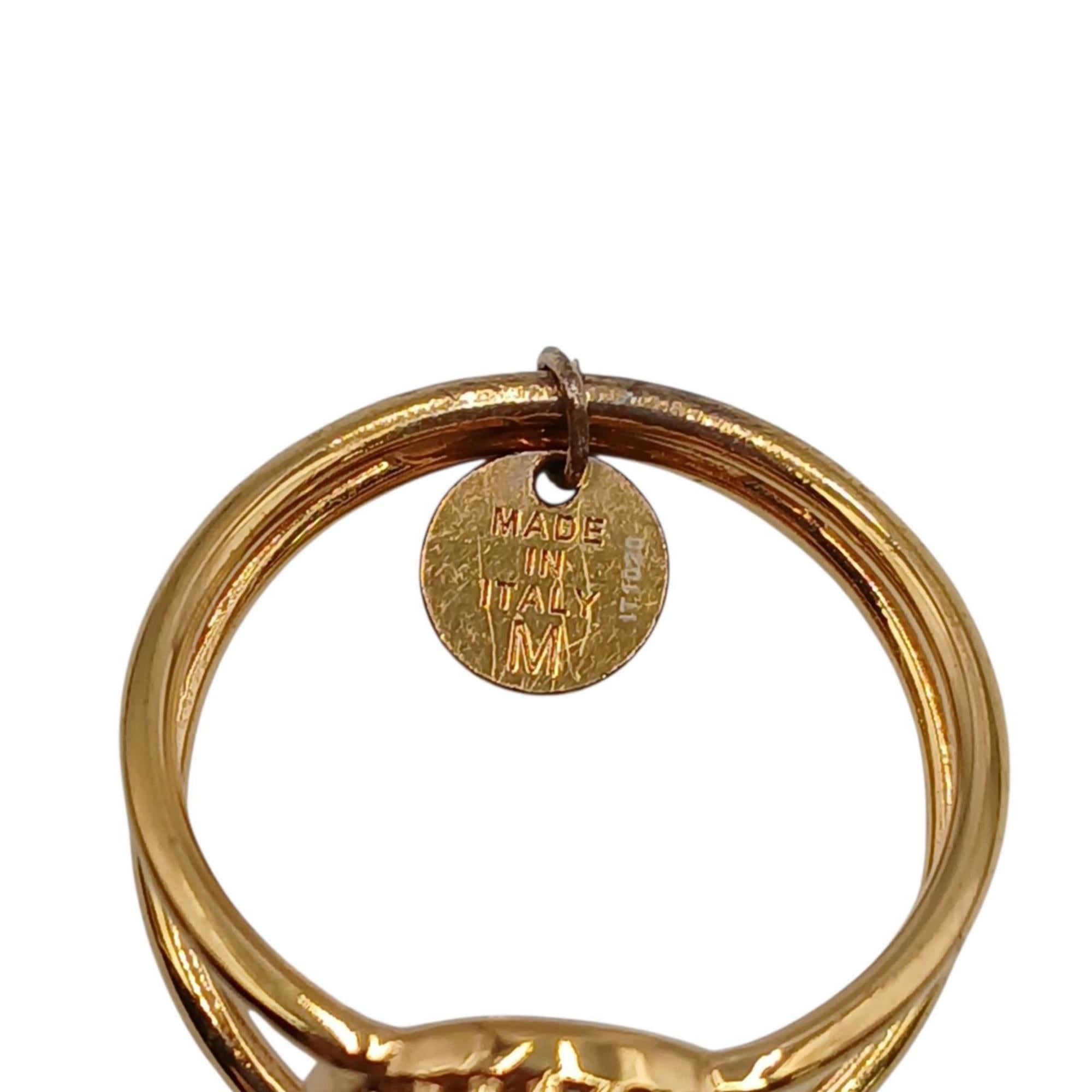 Fendi Gold Rhinestone Band Ring (Pre-Owned)