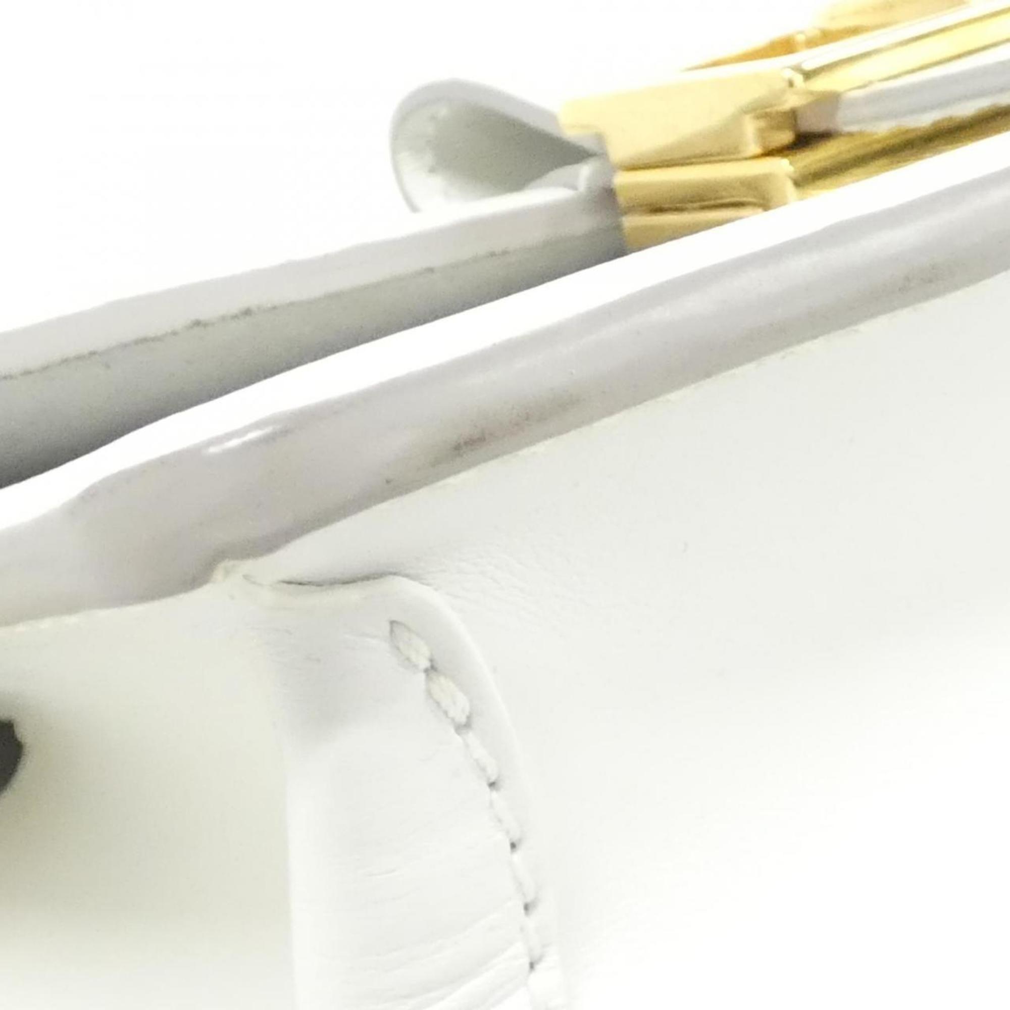 Louis Vuitton White Leather Shoulder Bag (Pre-Owned)