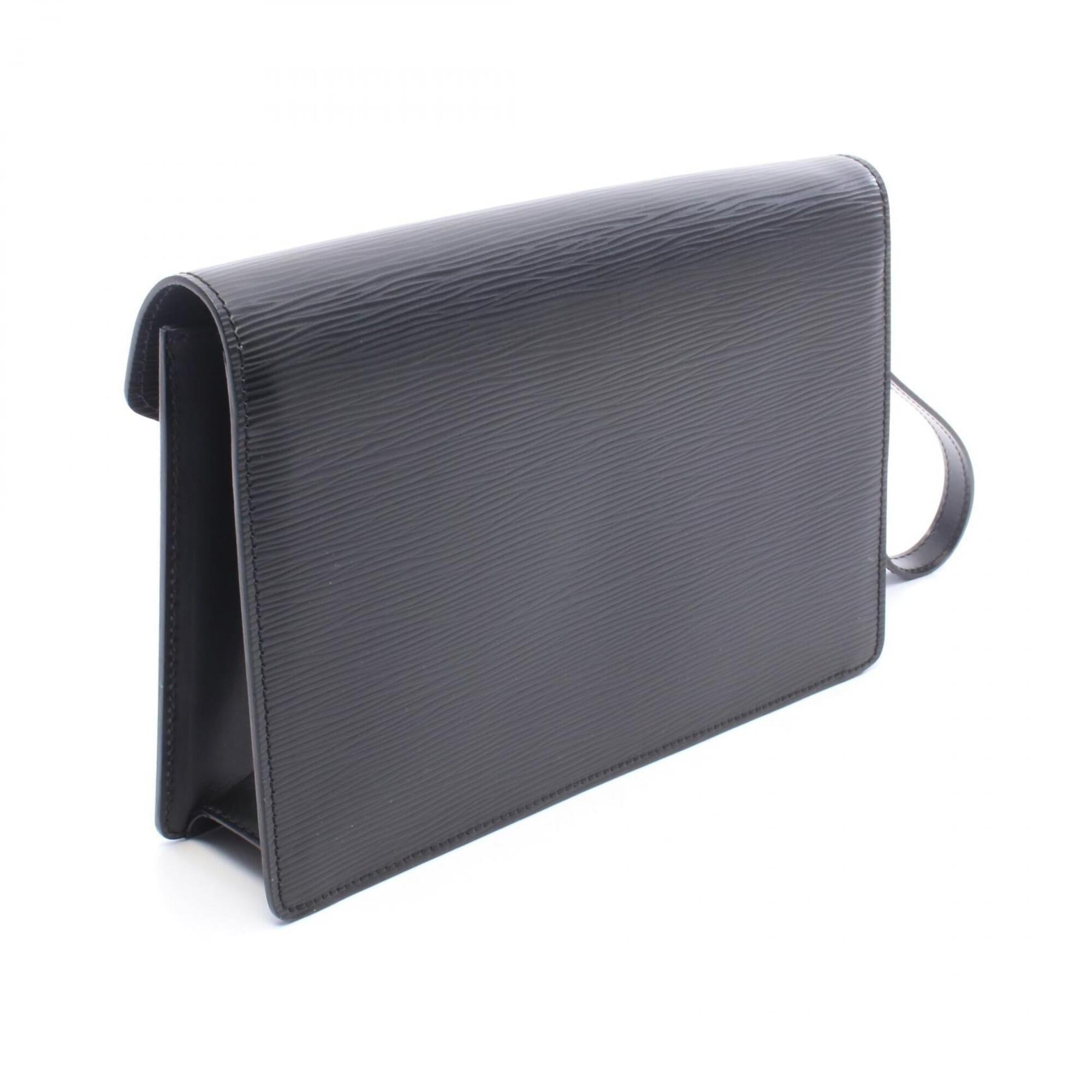 Louis Vuitton Black Leather Clutch Bag Handbag Pochette (Pre-Owned)