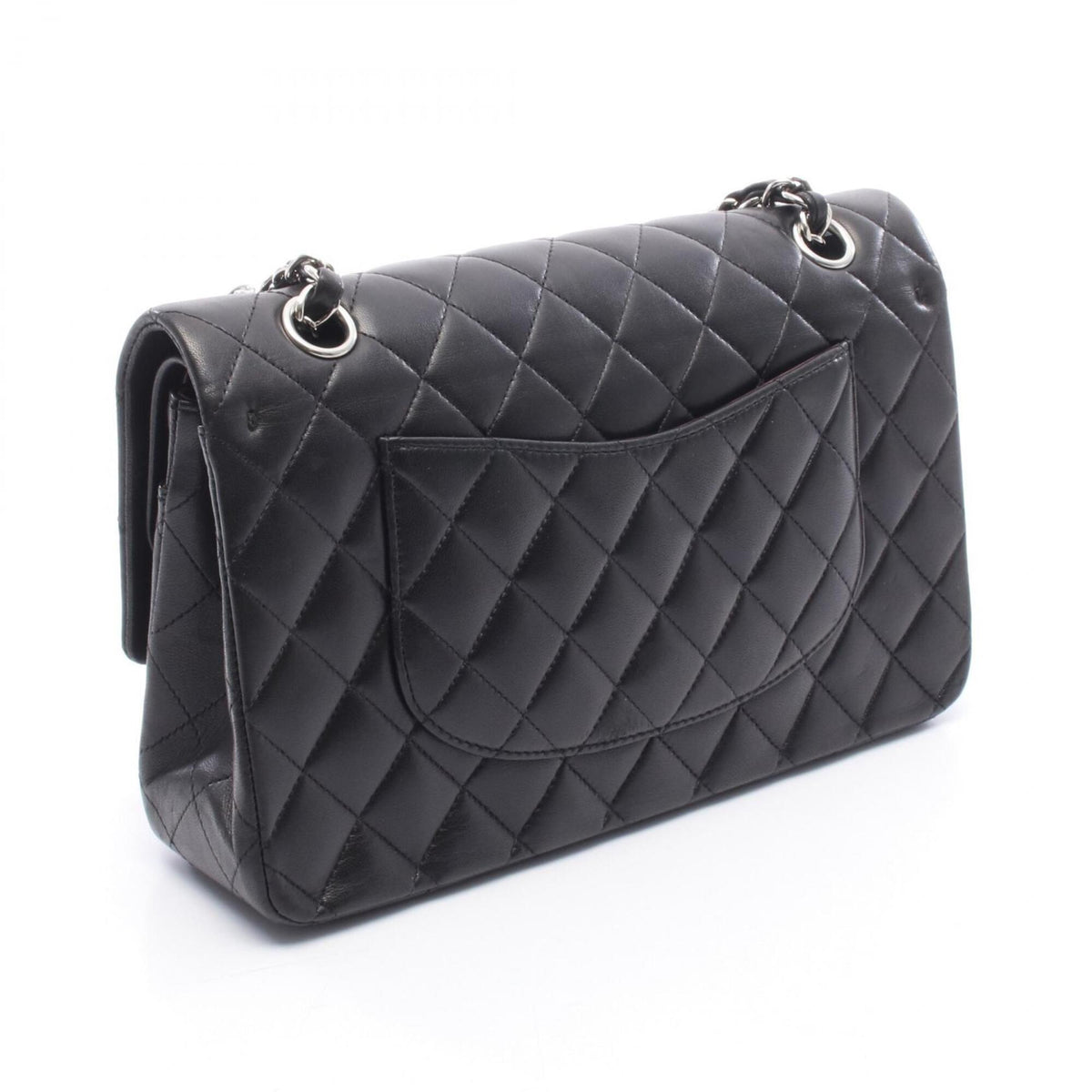 Chanel Black Leather Handbag Shoulder Bag (Pre-Owned)