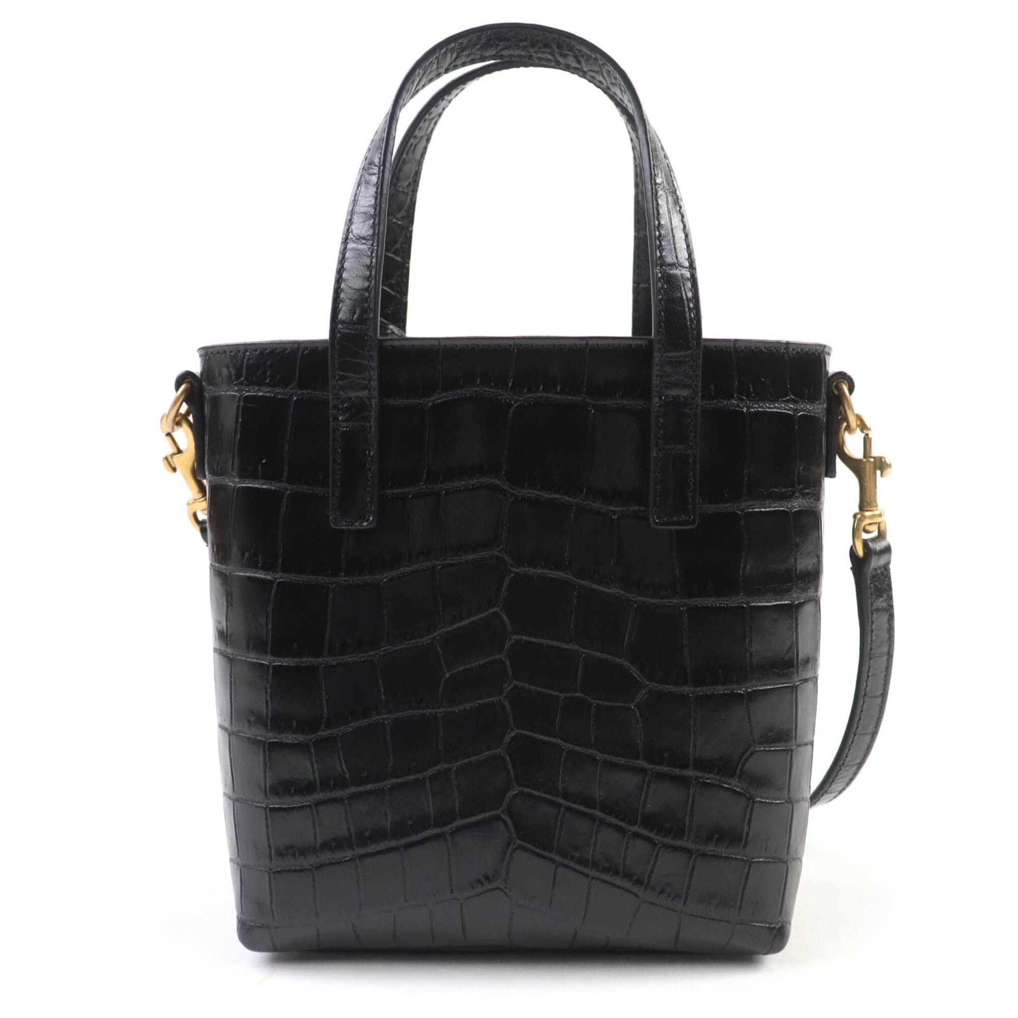 Saint Laurent Black Leather Handbag Shoulder Bag (Pre-Owned)