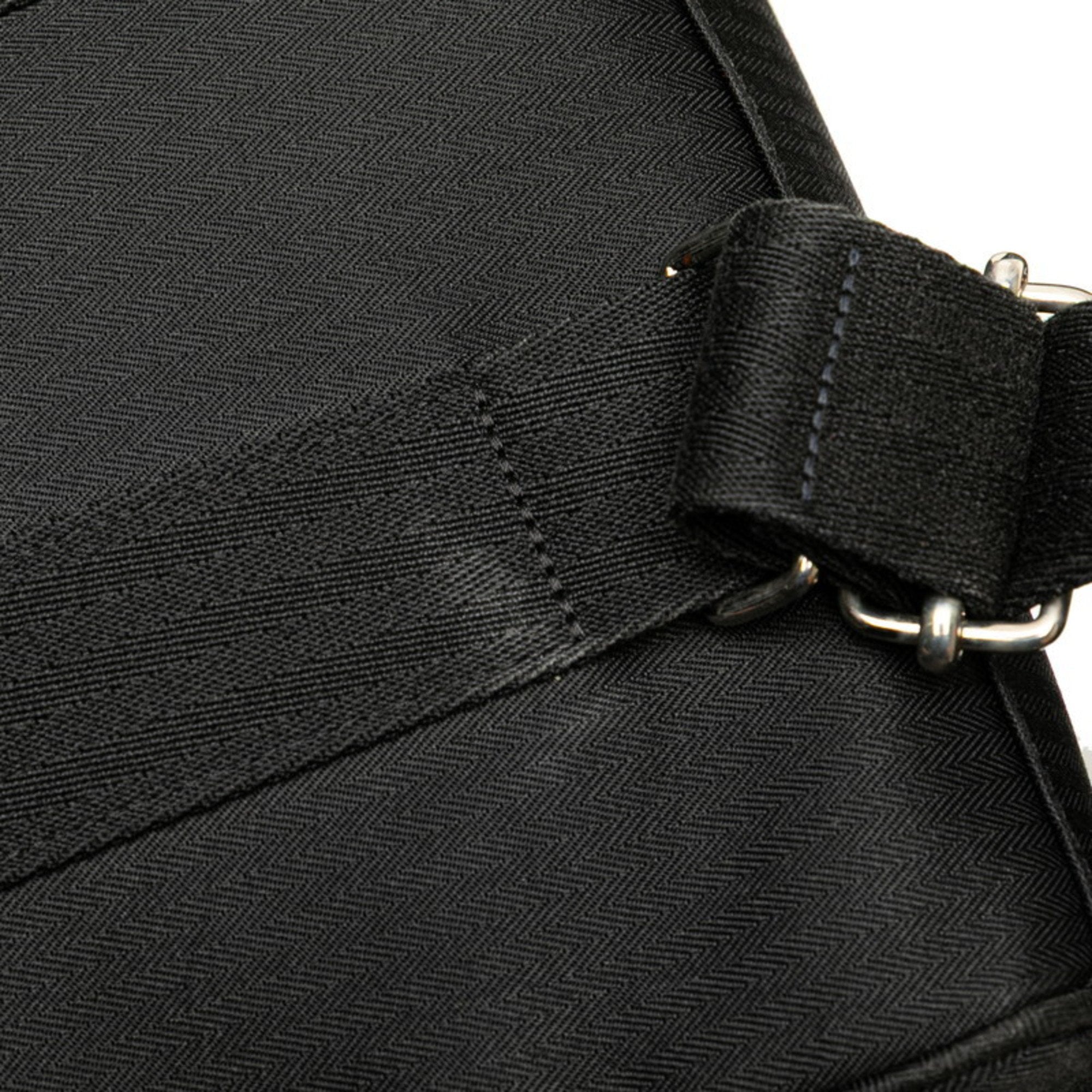 Hermes Acapulco Black Toile Chevron Backpack (Pre-Owned)