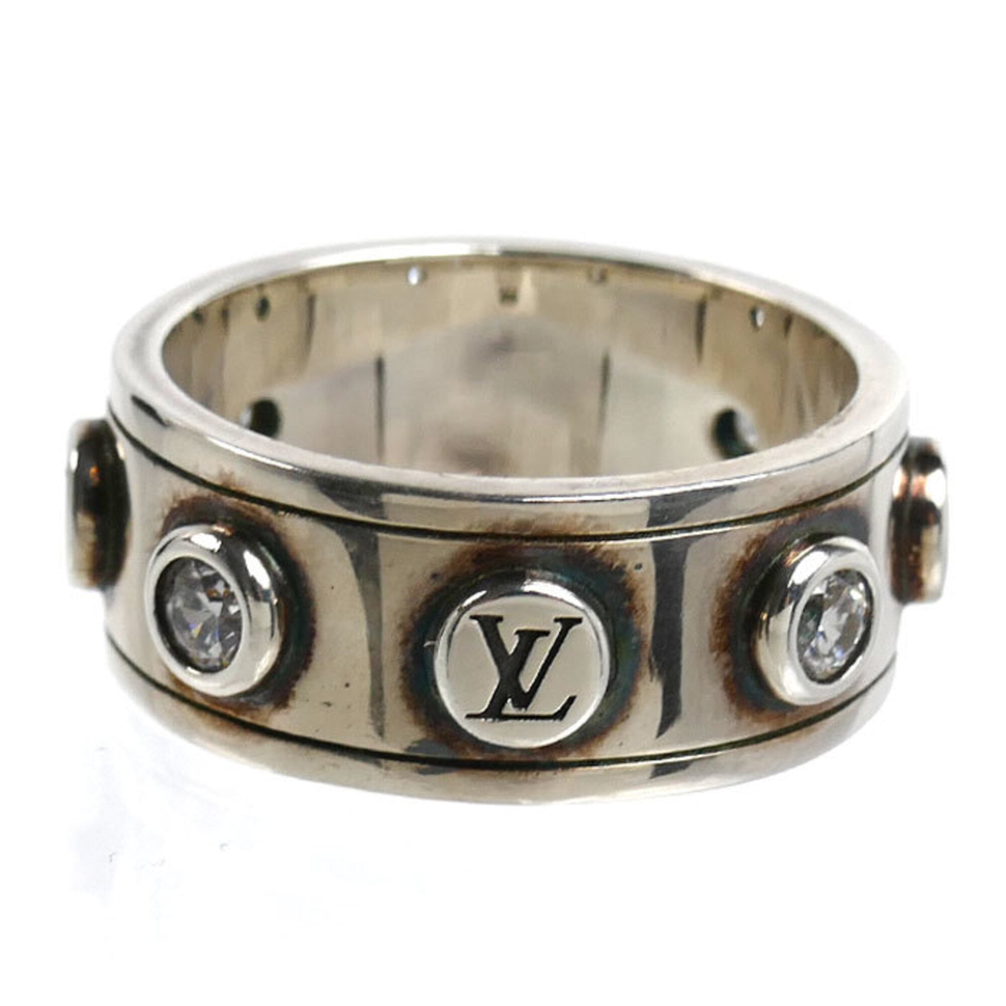 Louis Vuitton Silver 925 Band Ring (Pre-Owned)