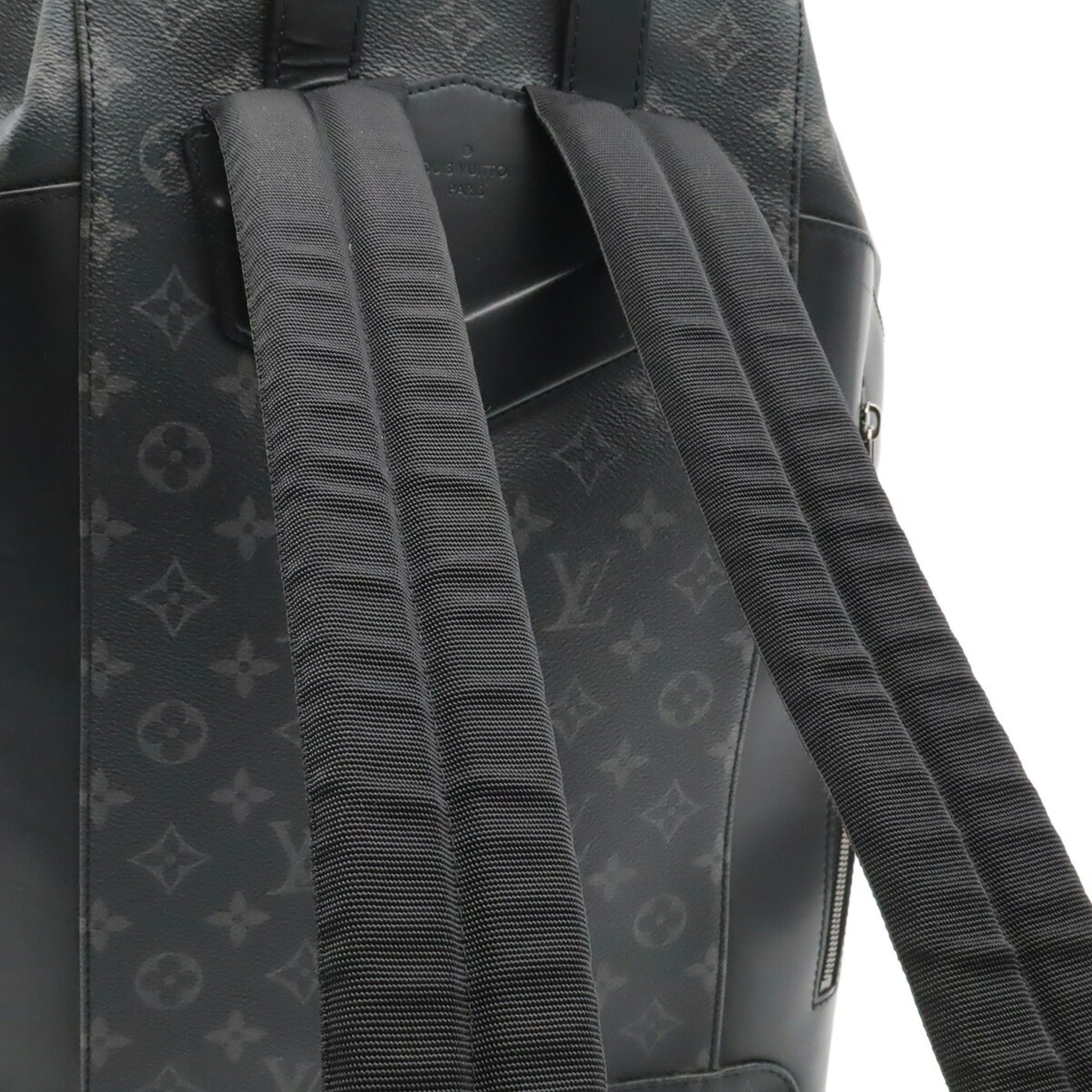 Louis Vuitton Black Gray Monogram Eclipse Canvas Leather Backpack (Pre-Owned)