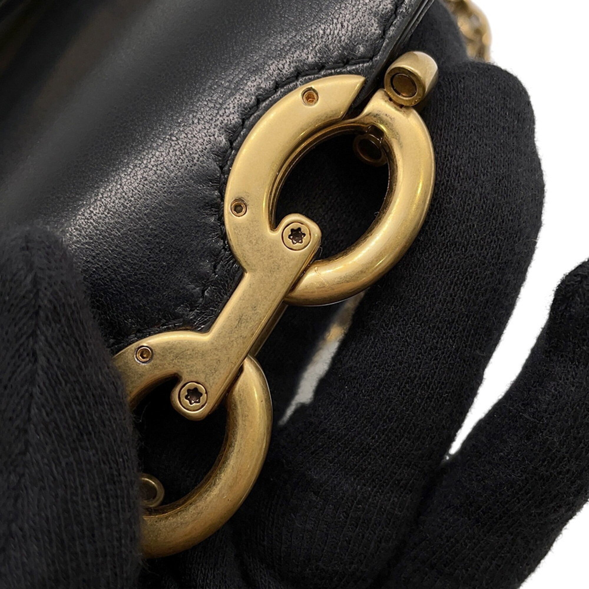 Yves Saint Laurent Black Chain/Shoulder Wallet (Pre-Owned)