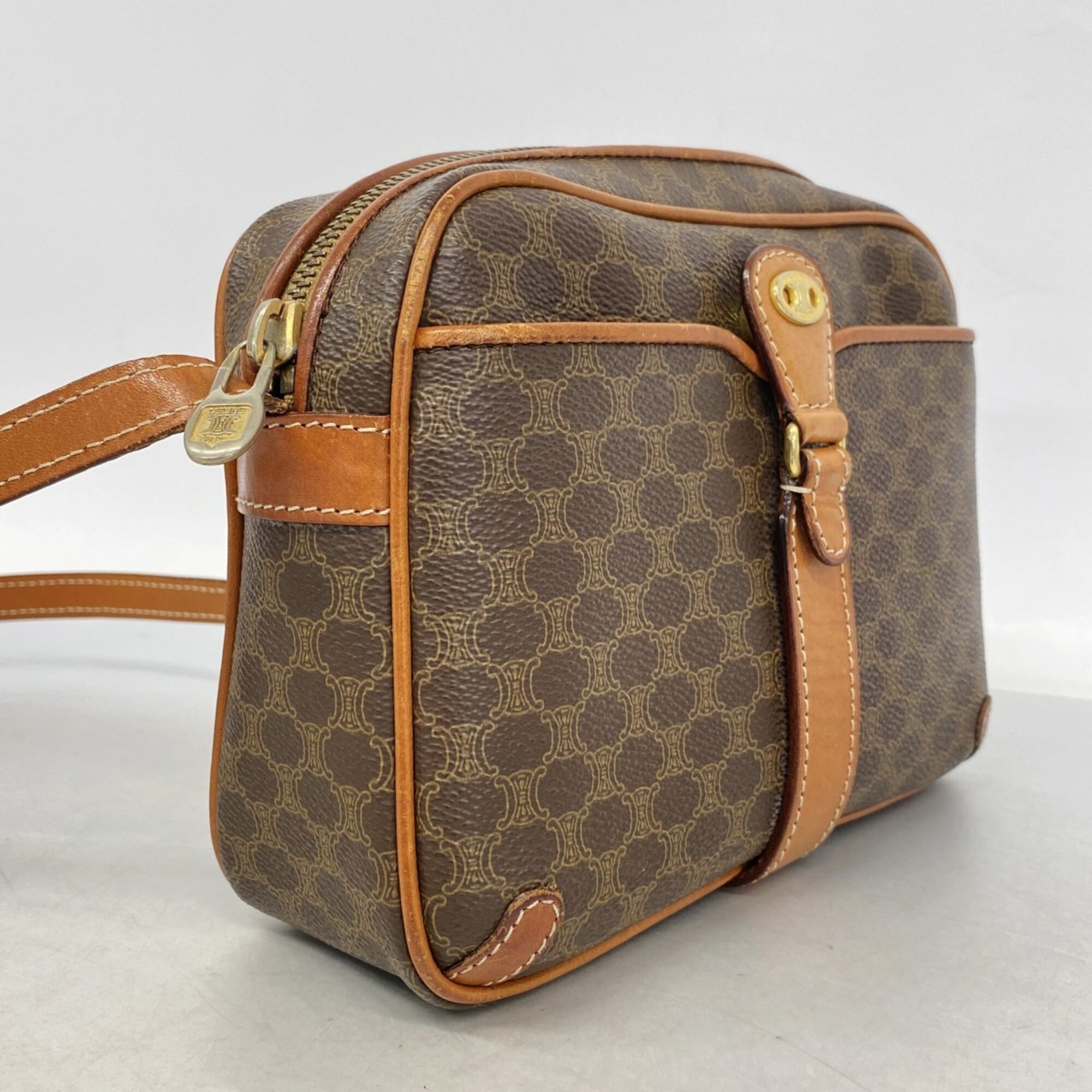 Celine Brown Pvc Shoulder Bag (Pre-Owned)