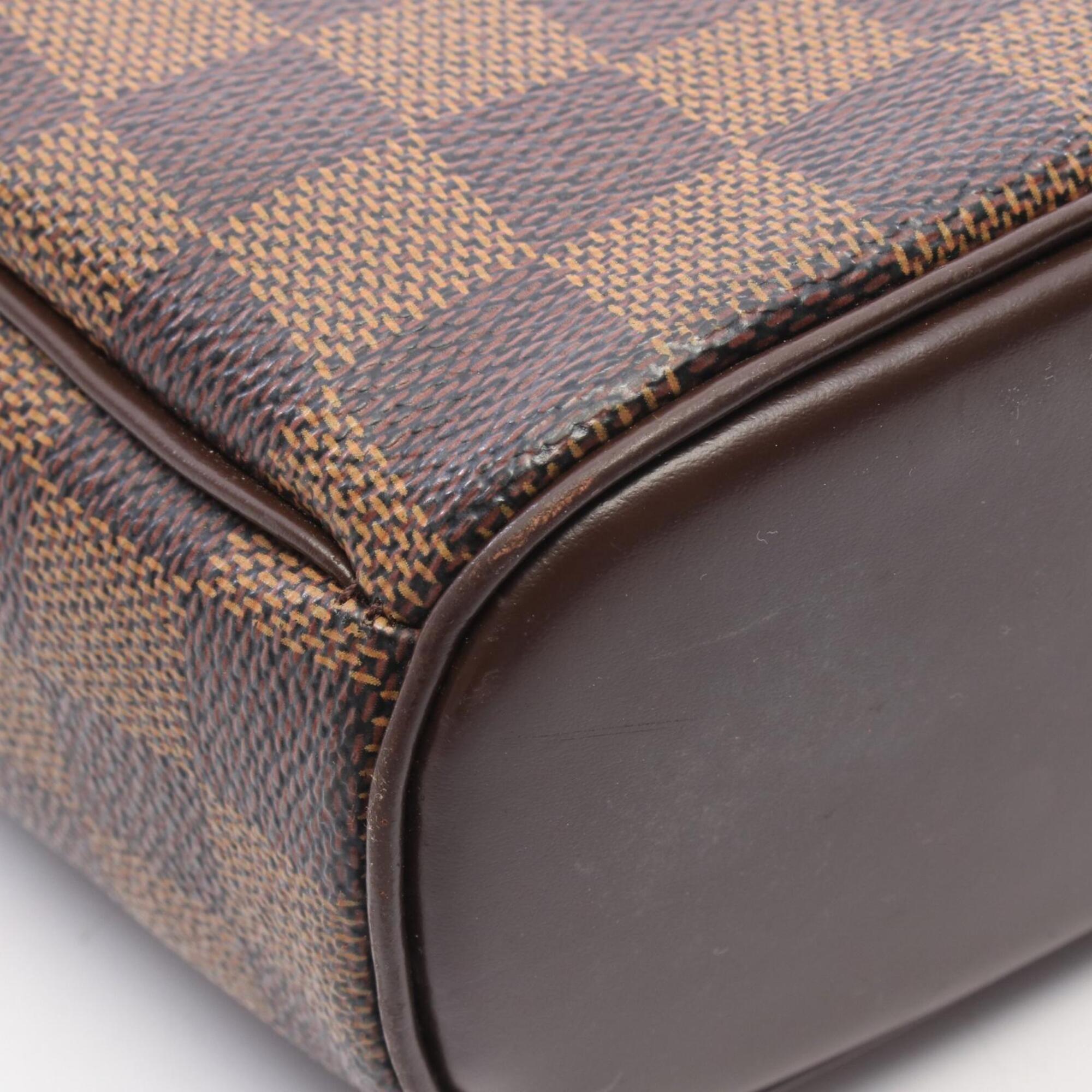 Louis Vuitton Brown Coated Canvas Leather Handbag Shoulder Bag (Pre-Owned)