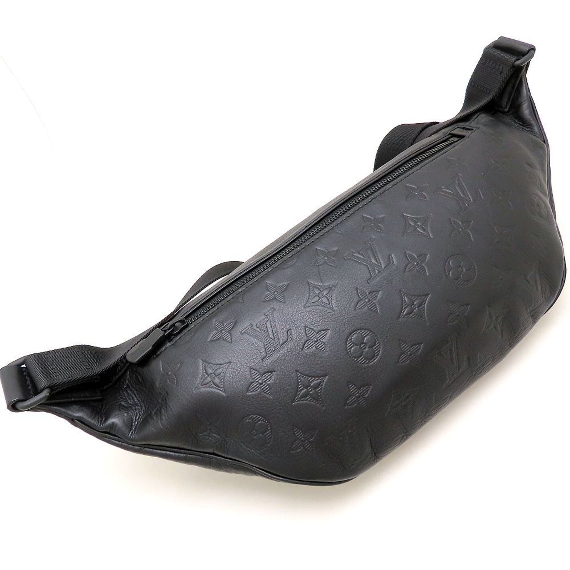 Louis Vuitton Monogram Shadow Black Leather Sling Bag (Pre-Owned)