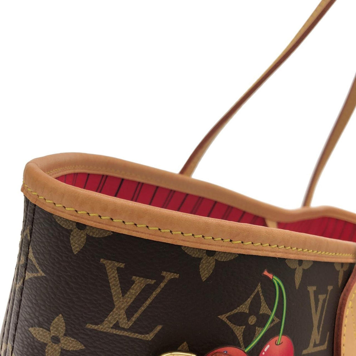 Louis Vuitton Marron Coated Canvas Handbag Pouch (Pre-Owned)