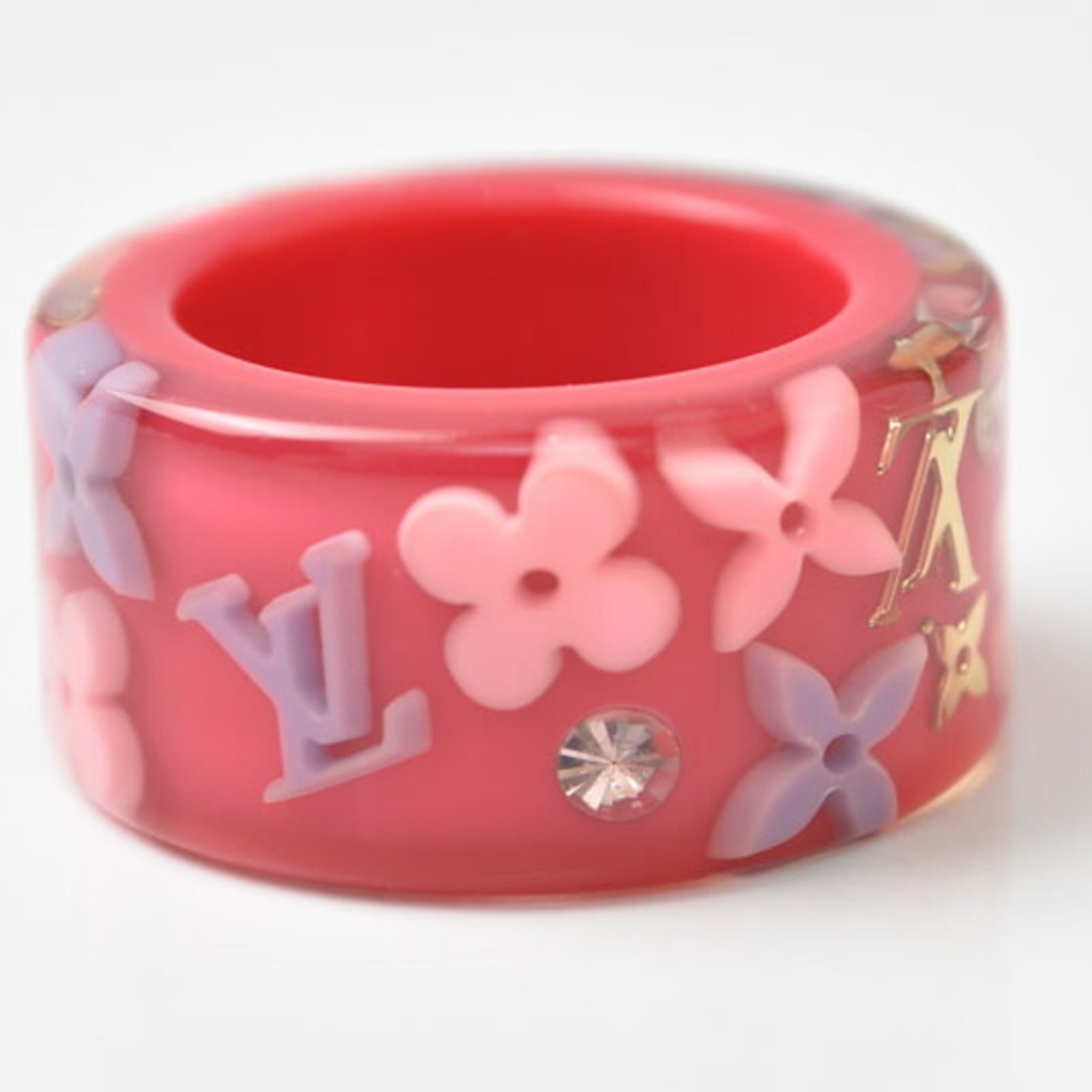 Louis Vuitton Pink Plastic Band Ring (Pre-Owned)