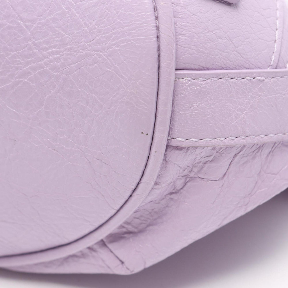 Balenciaga Purple Leather Handbag Pouch Shoulder Bag (Pre-Owned)