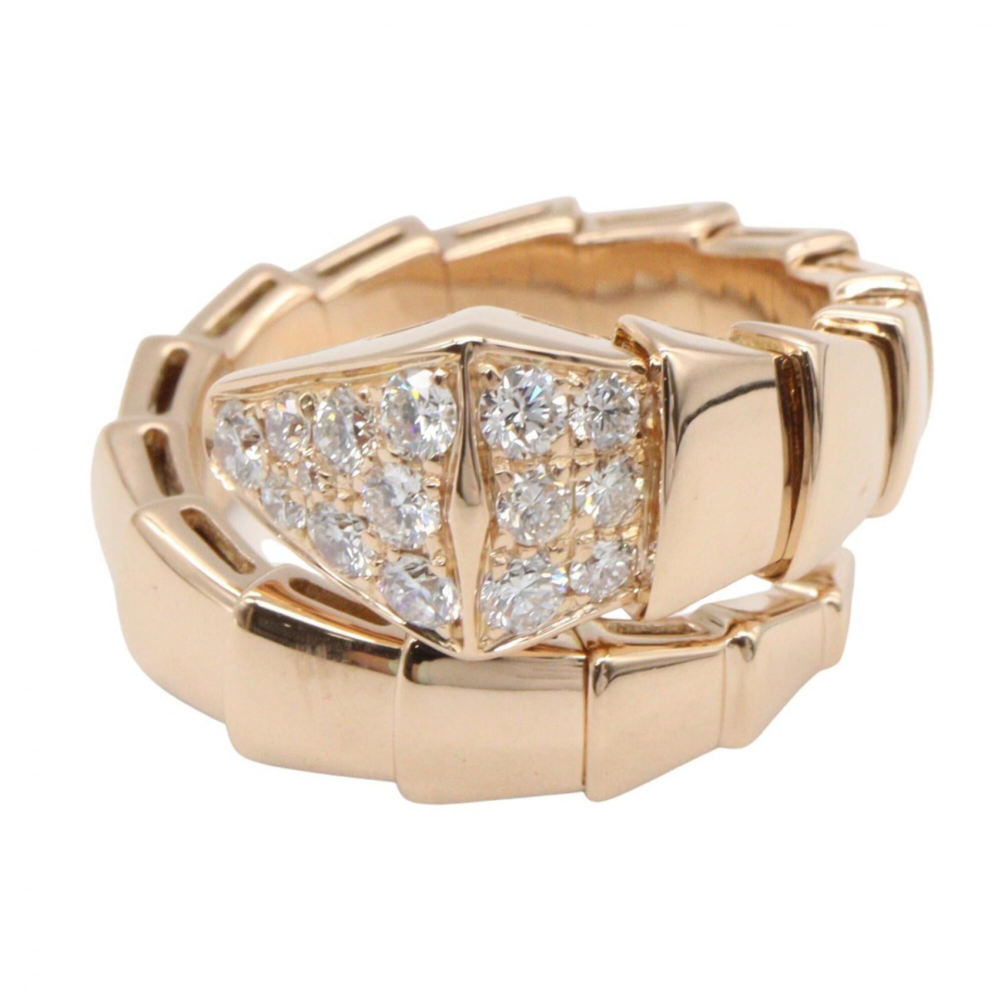 Bvlgari Gold Clear Pink Gold (18K) Band Ring (Pre-Owned)
